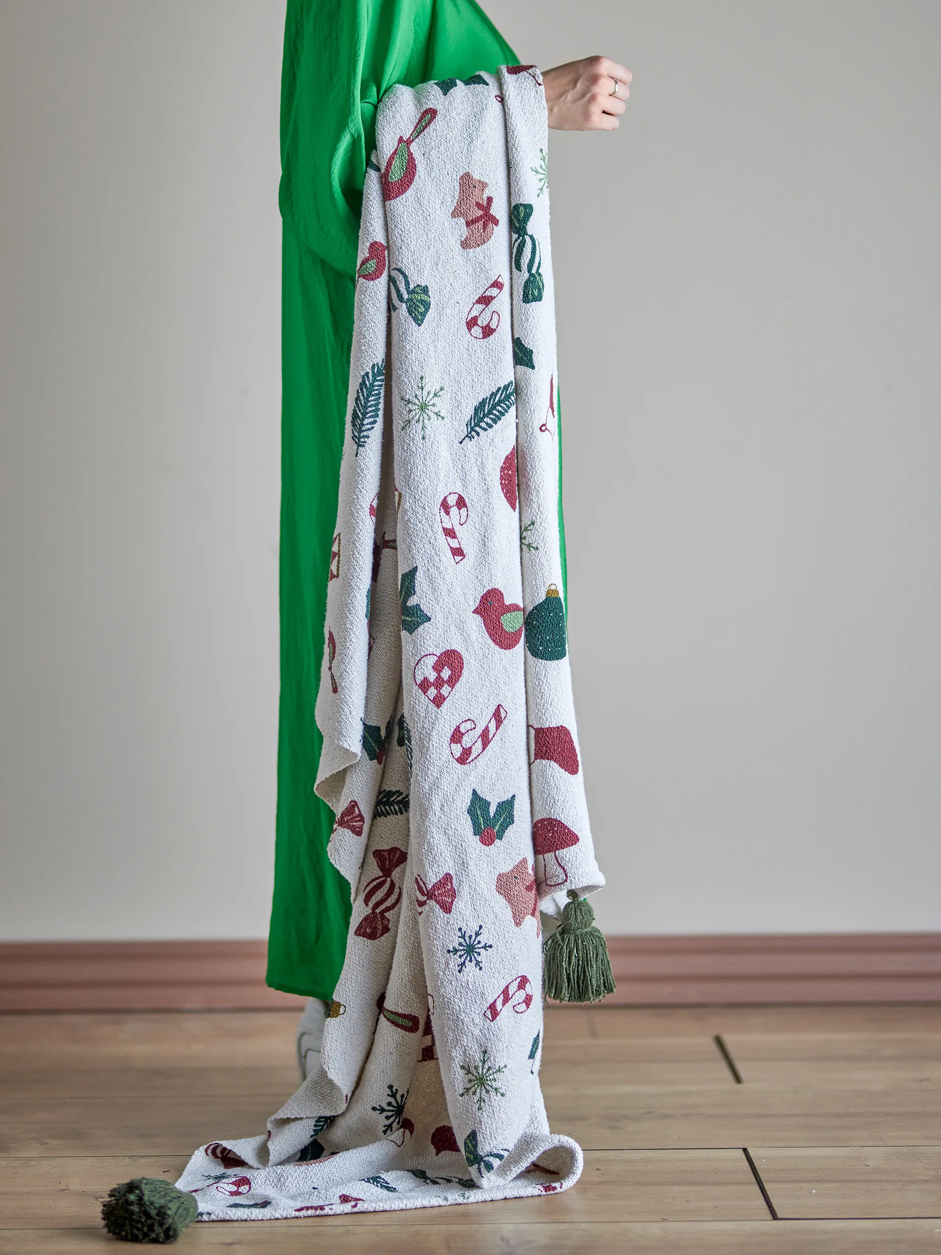 Plaid Yule 130x160 cm, Beige Bloomingville