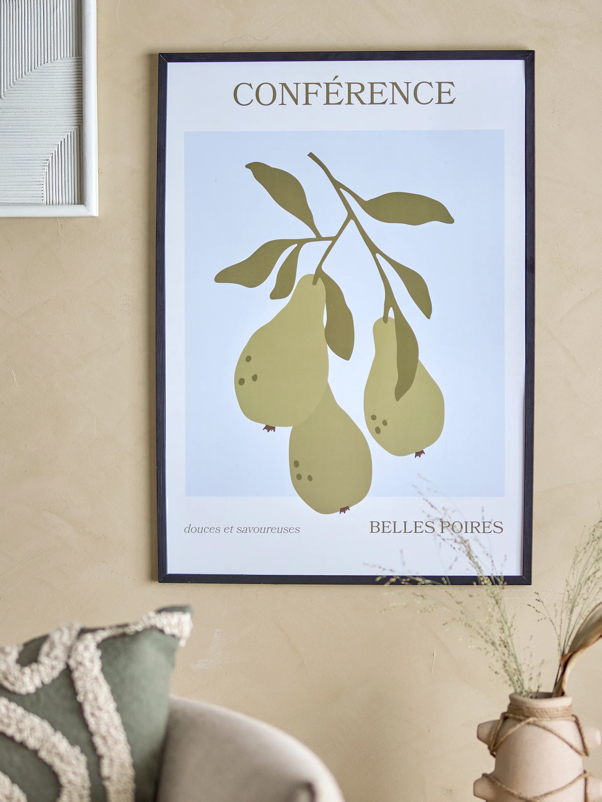 Poire poster con cornice 52x72 cm, Poire-black pine Bloomingville