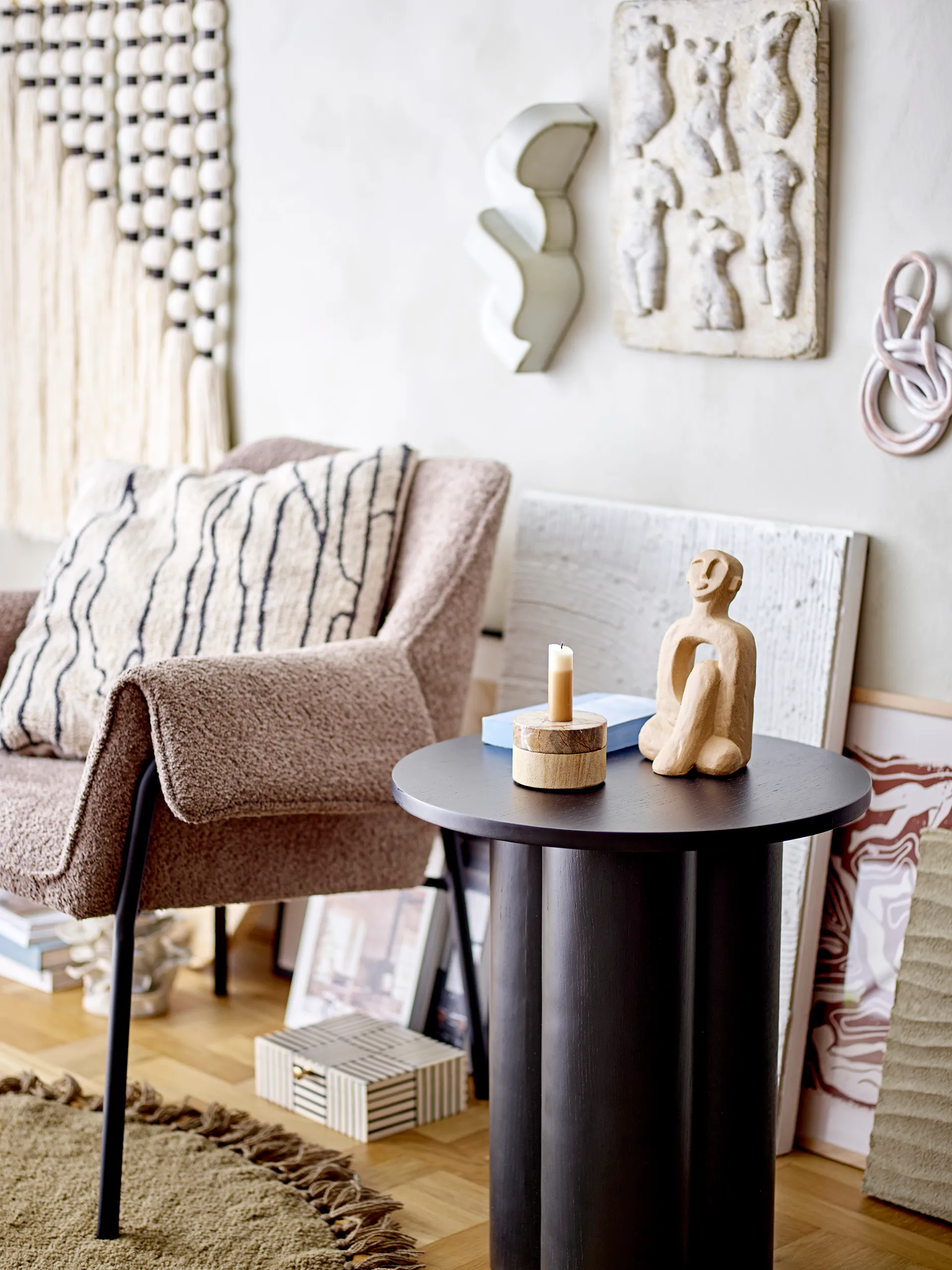 Portacandela Dalin per tealight - candele Ø9 cm, Pietra arenaria Bloomingville