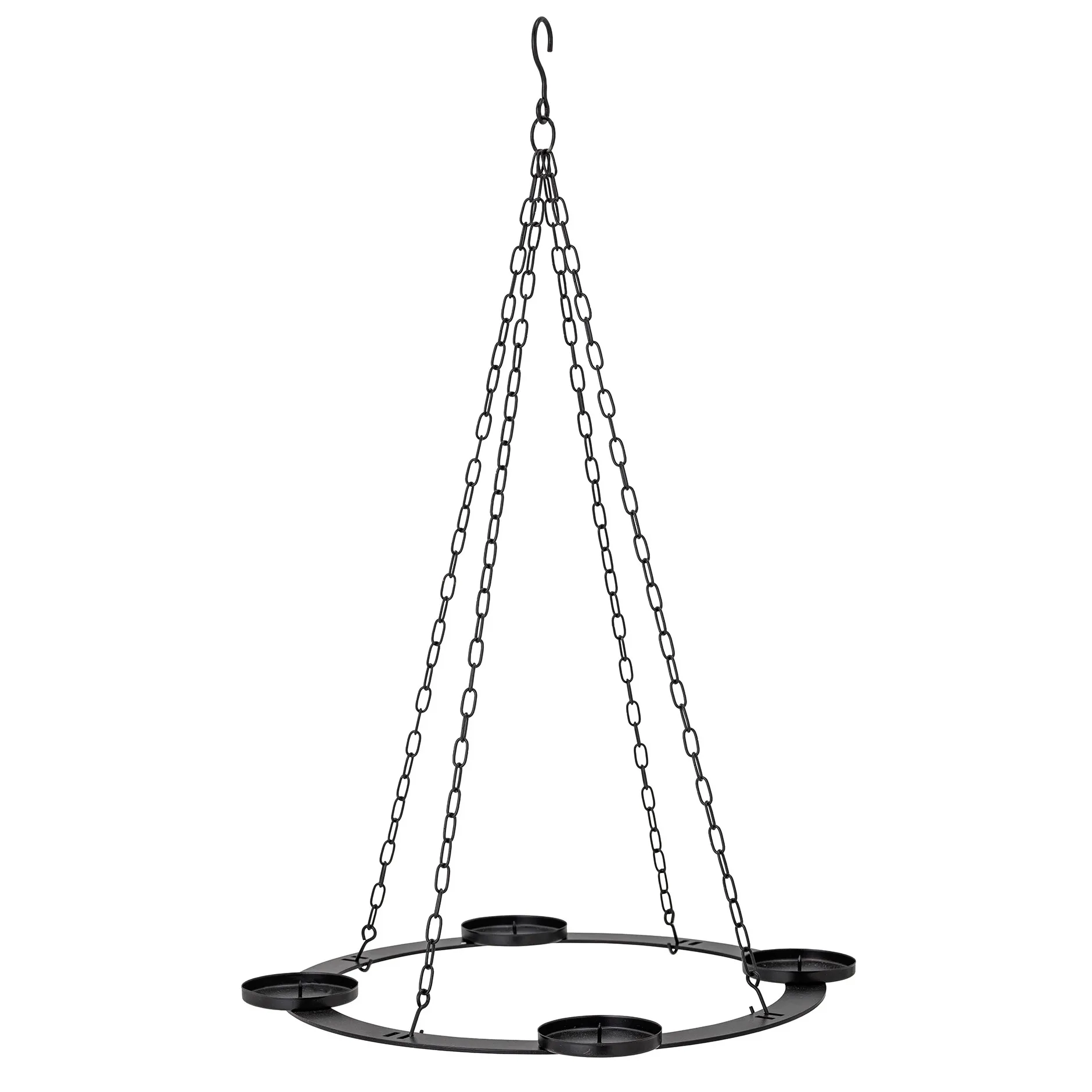 Portacandele ad anello sospeso Jutta Ø 40 cm, Nero Bloomingville