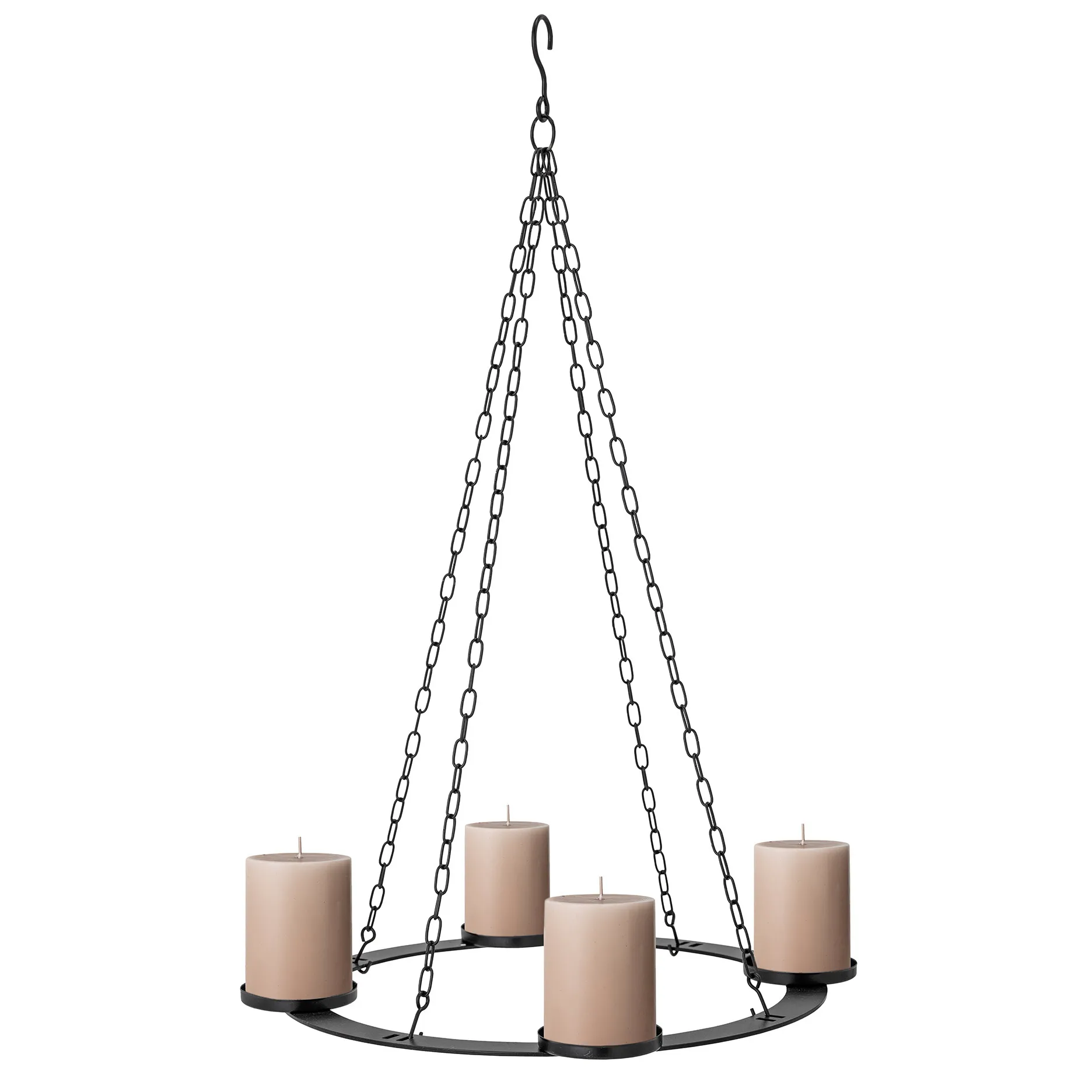 Portacandele ad anello sospeso Jutta Ø 40 cm, Nero Bloomingville