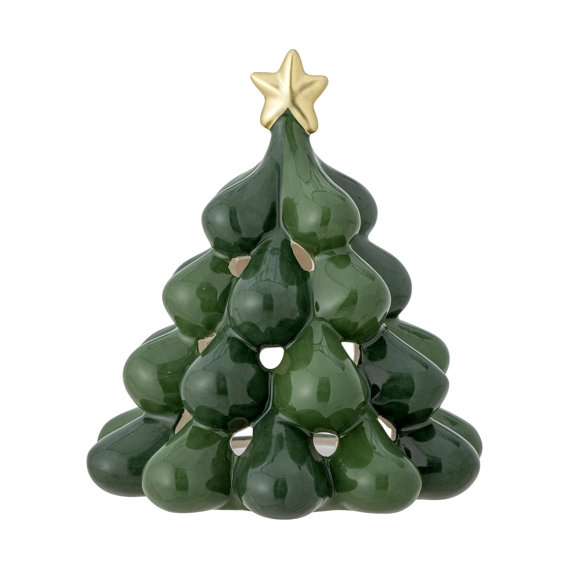 Portacandele albero di Natale Elof 13,5 cm, Verde Bloomingville