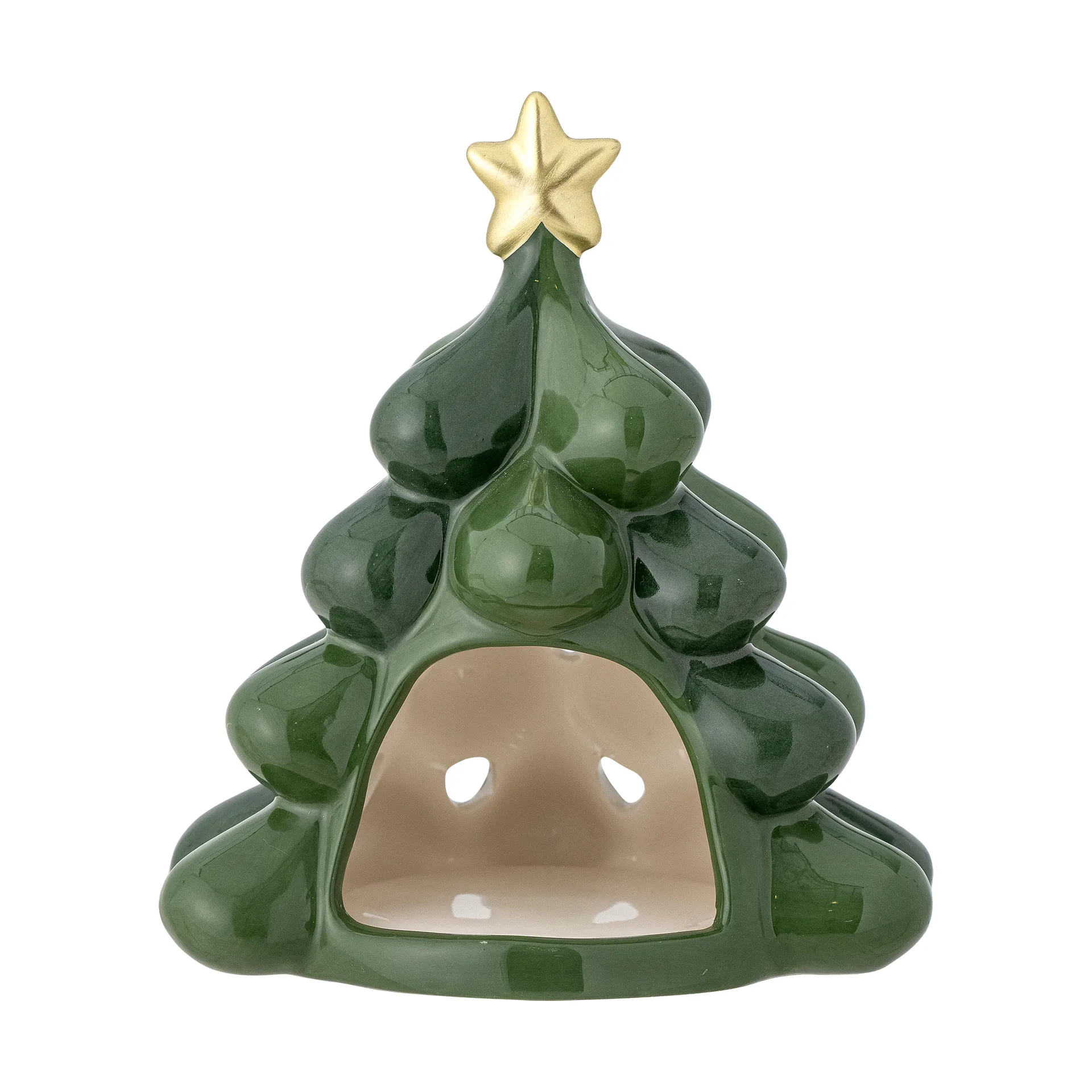 Portacandele albero di Natale Elof 13,5 cm, Verde Bloomingville