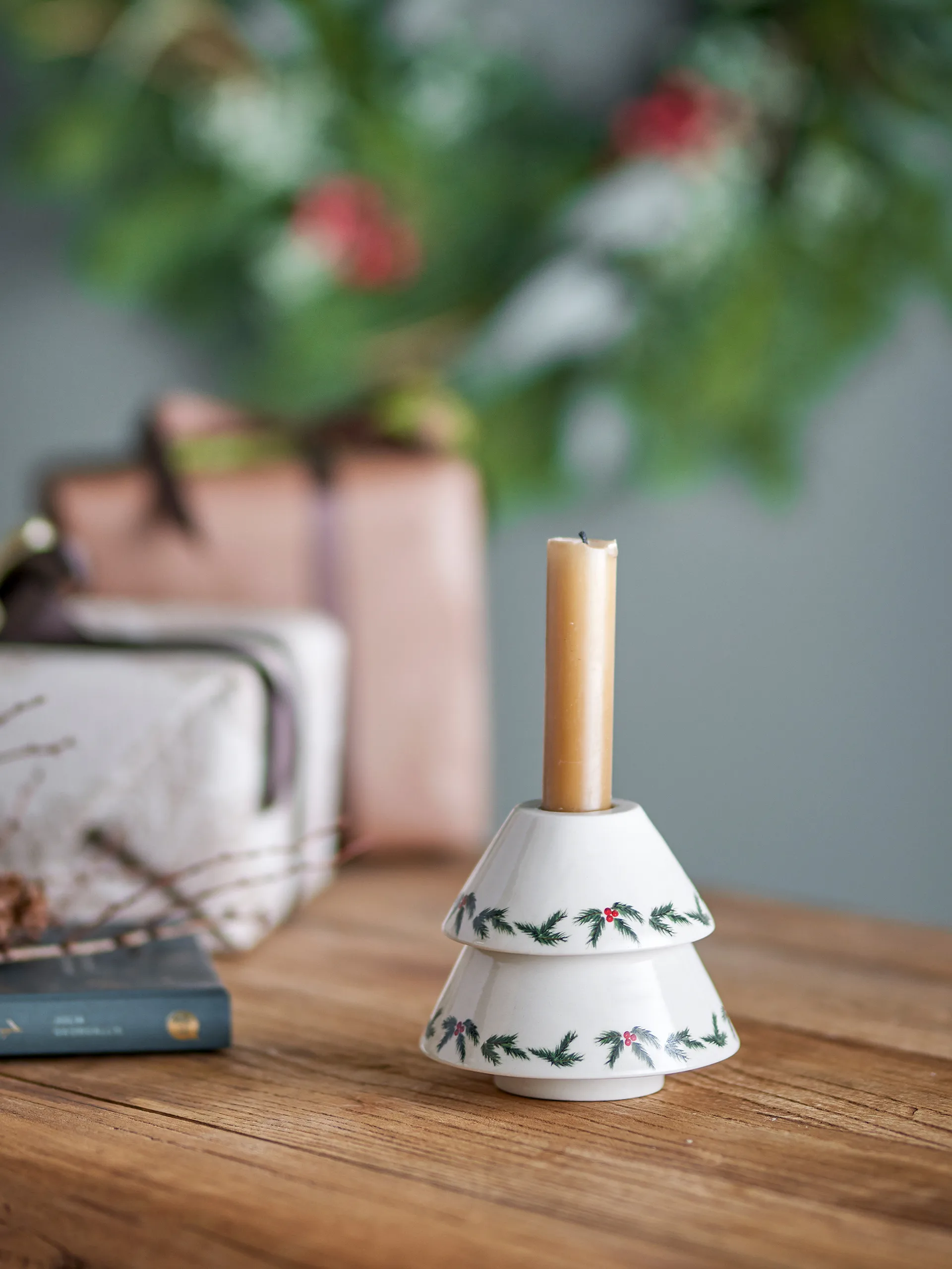 Portacandele Berry Ø10 cm, Bianco Bloomingville