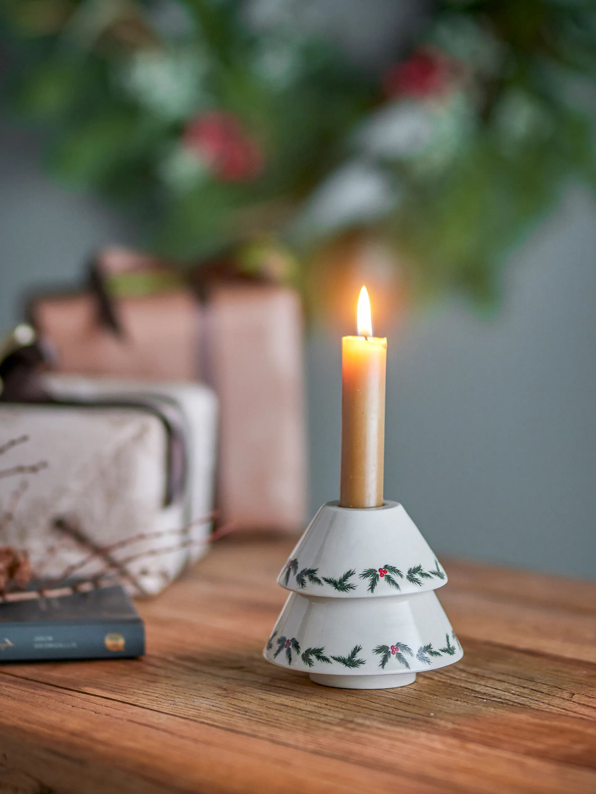 Portacandele Berry Ø10 cm, Bianco Bloomingville