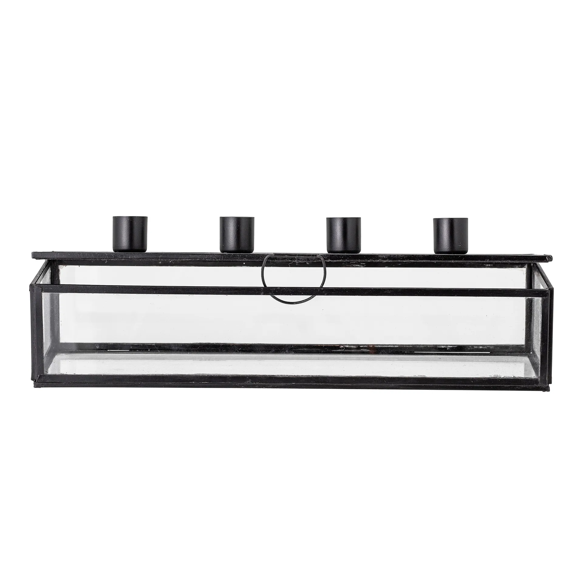 Portacandele dell'Avvento Pelo, 34 cm, Nero, trasparente Bloomingville