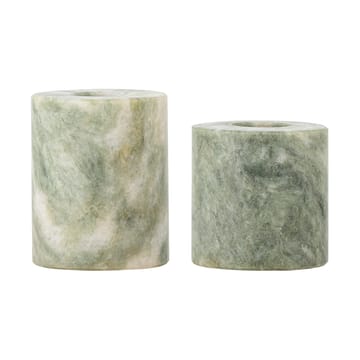 Portacandele Kokoro 2 pezzi - Marmo verde - Bloomingville