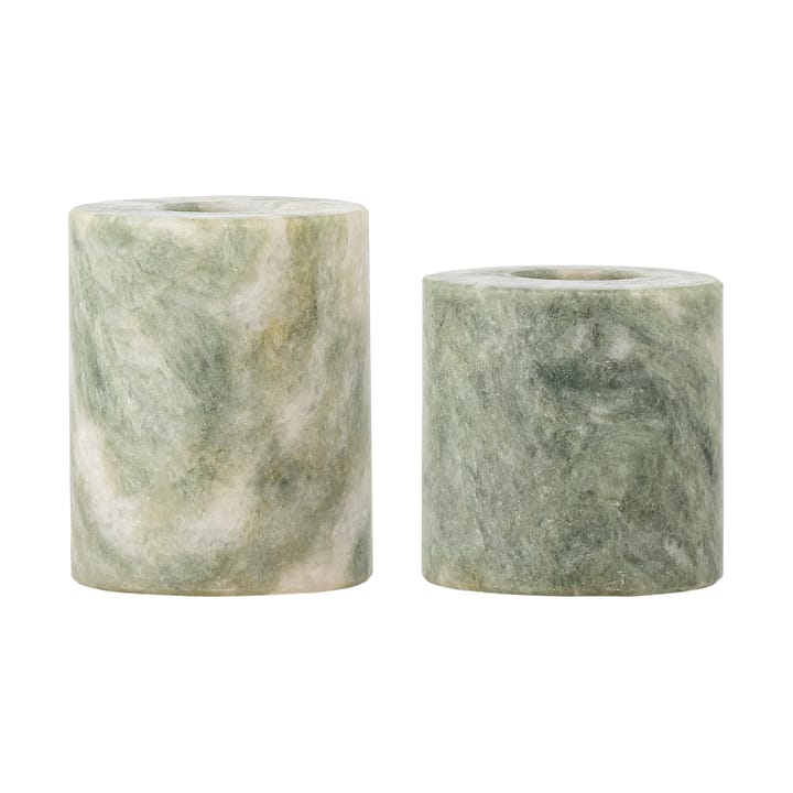 Portacandele Kokoro 2 pezzi - Marmo verde - Bloomingville