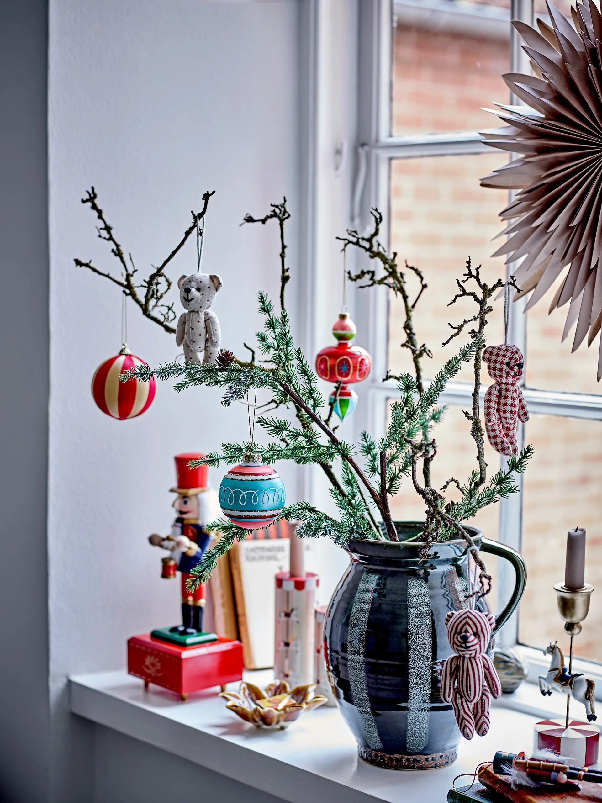 Portacandele Merry-go-round, Bianco Bloomingville