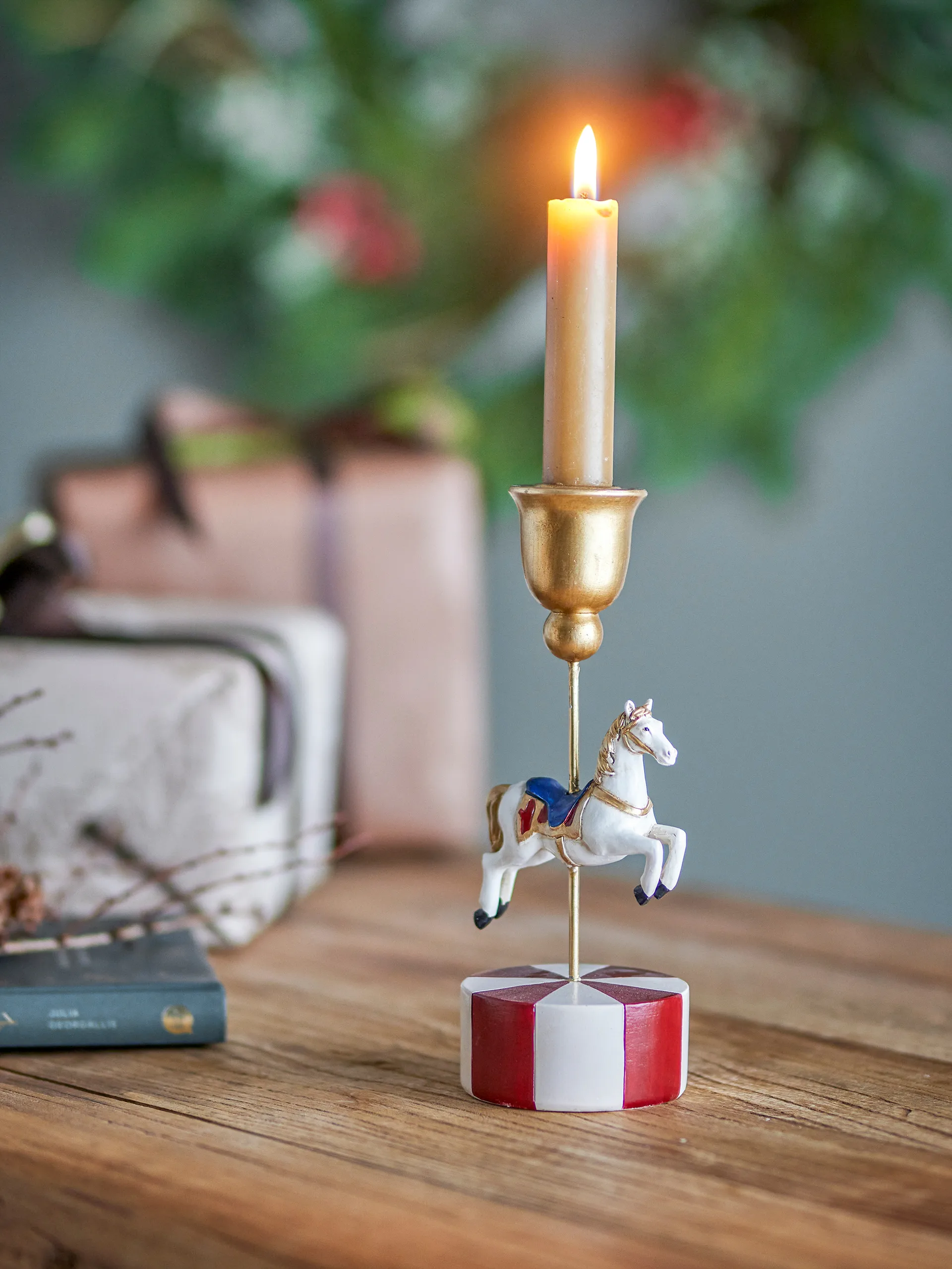 Portacandele Merry-go-round, Bianco Bloomingville