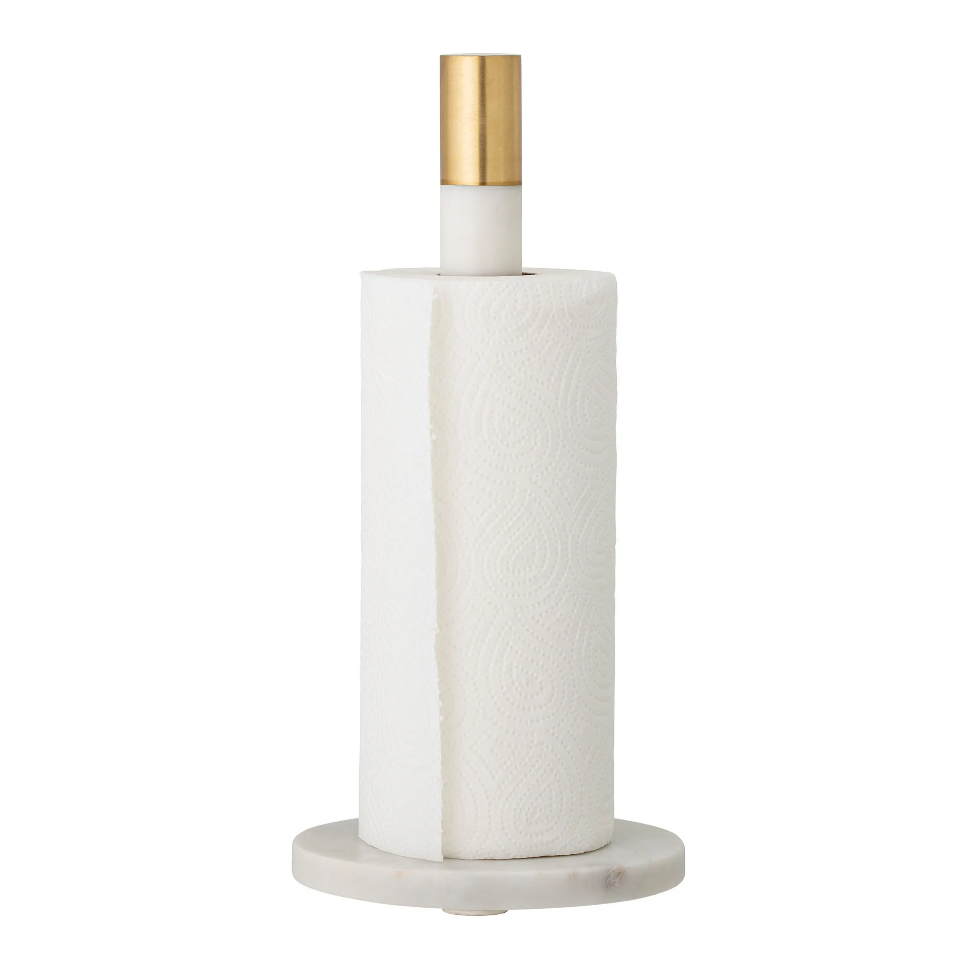 Portarotolo da cucina Emira in marmo 32 cm, bianco Bloomingville