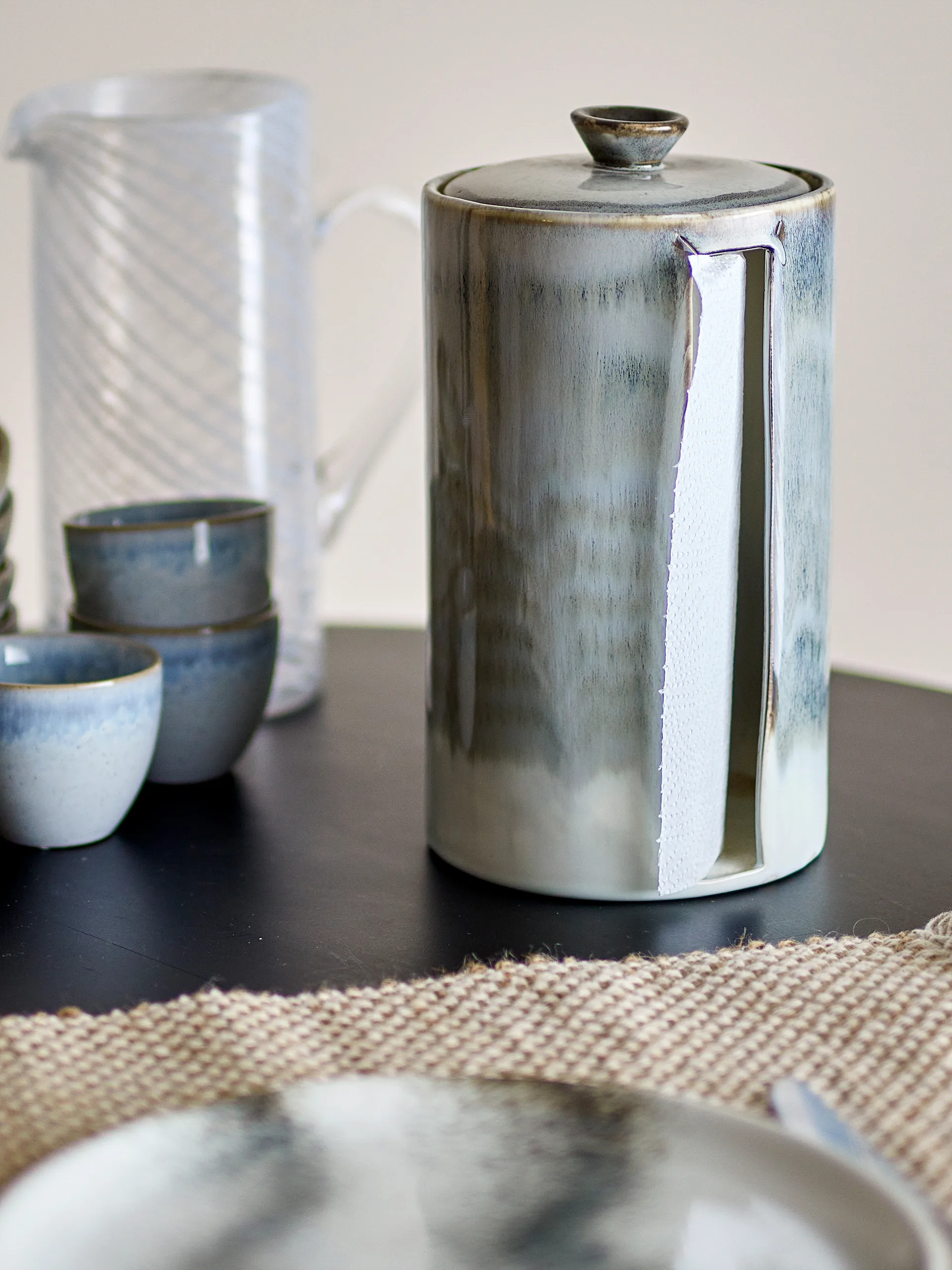 Portarotolo da cucina Paula, Grigio Bloomingville