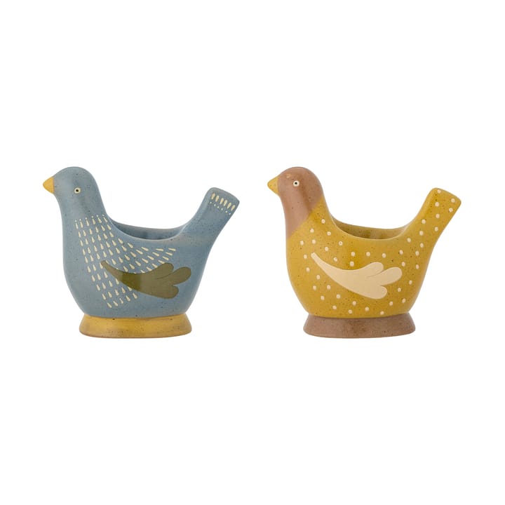 Portauovo Birdy confezione da 2 - Blue-yellow - Bloomingville