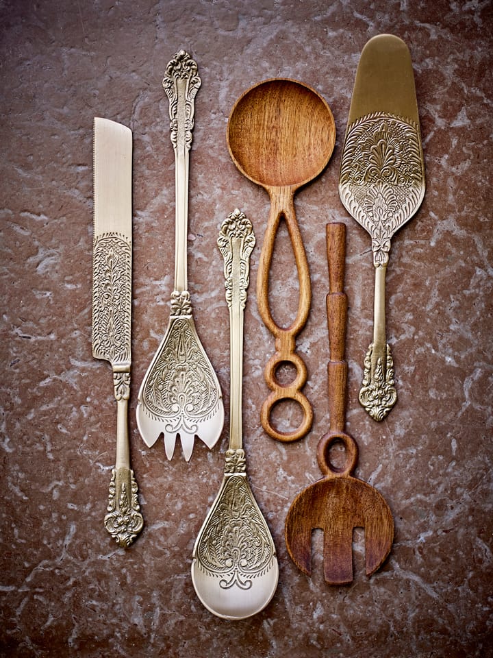 Posate da insalata Kalima 2 pezzi, Ottone Bloomingville
