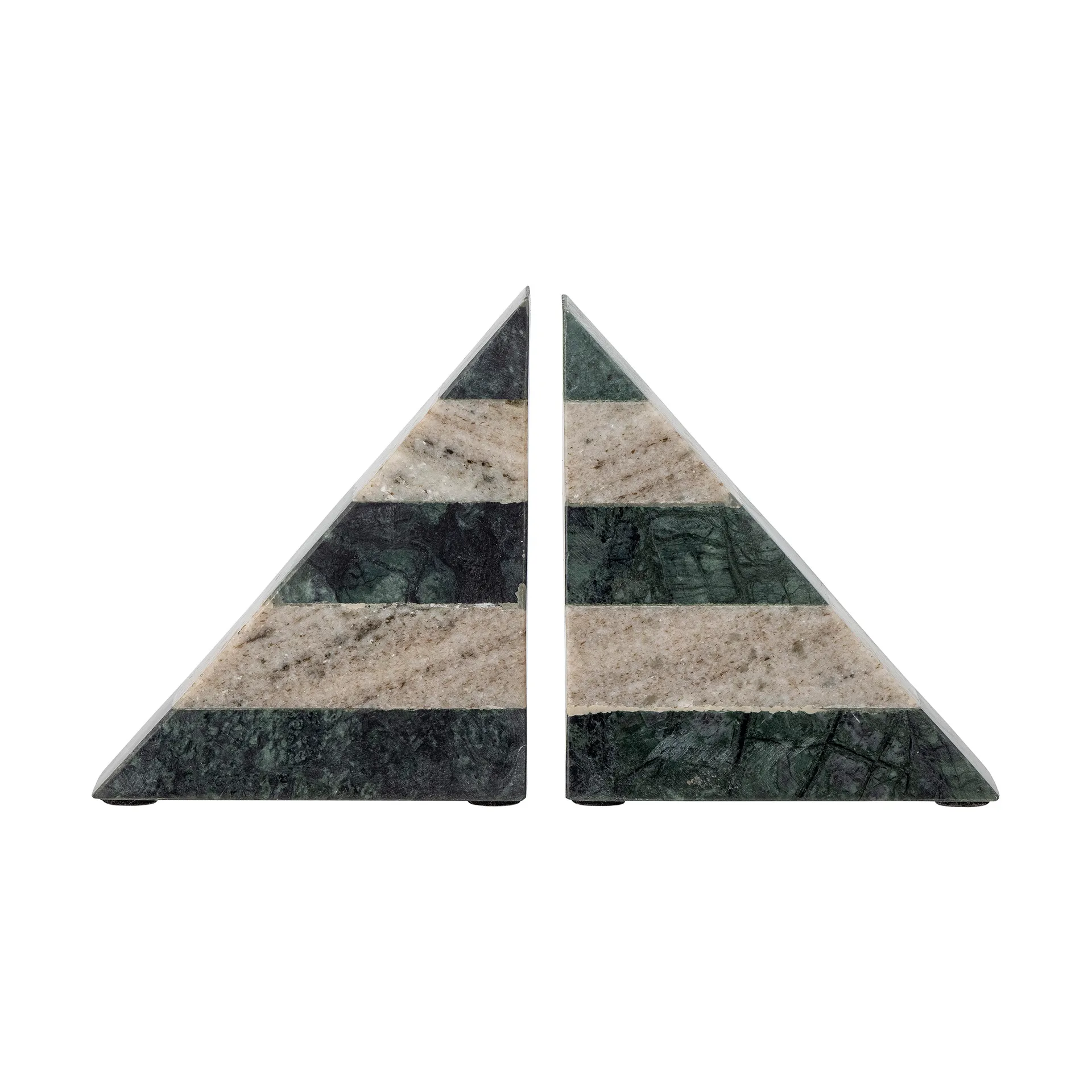 Reggilibri Abir, confezione da 2, Verde, marmo bianco Bloomingville