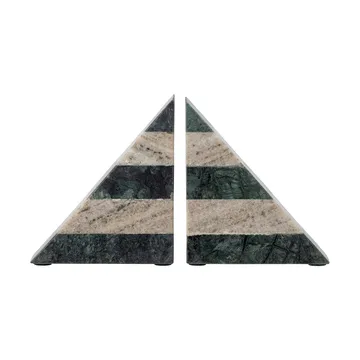 Reggilibri Abir, confezione da 2 - Verde, marmo bianco - Bloomingville