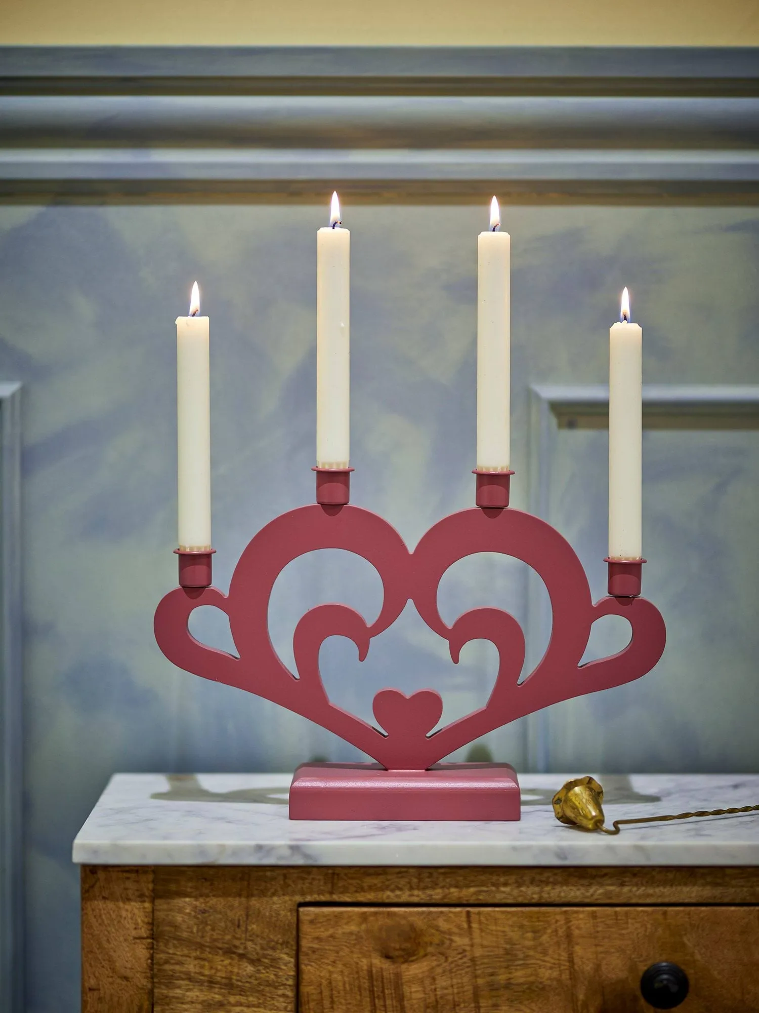 Salia candeliere dell’Avvento, Rosso, 36 cm Bloomingville