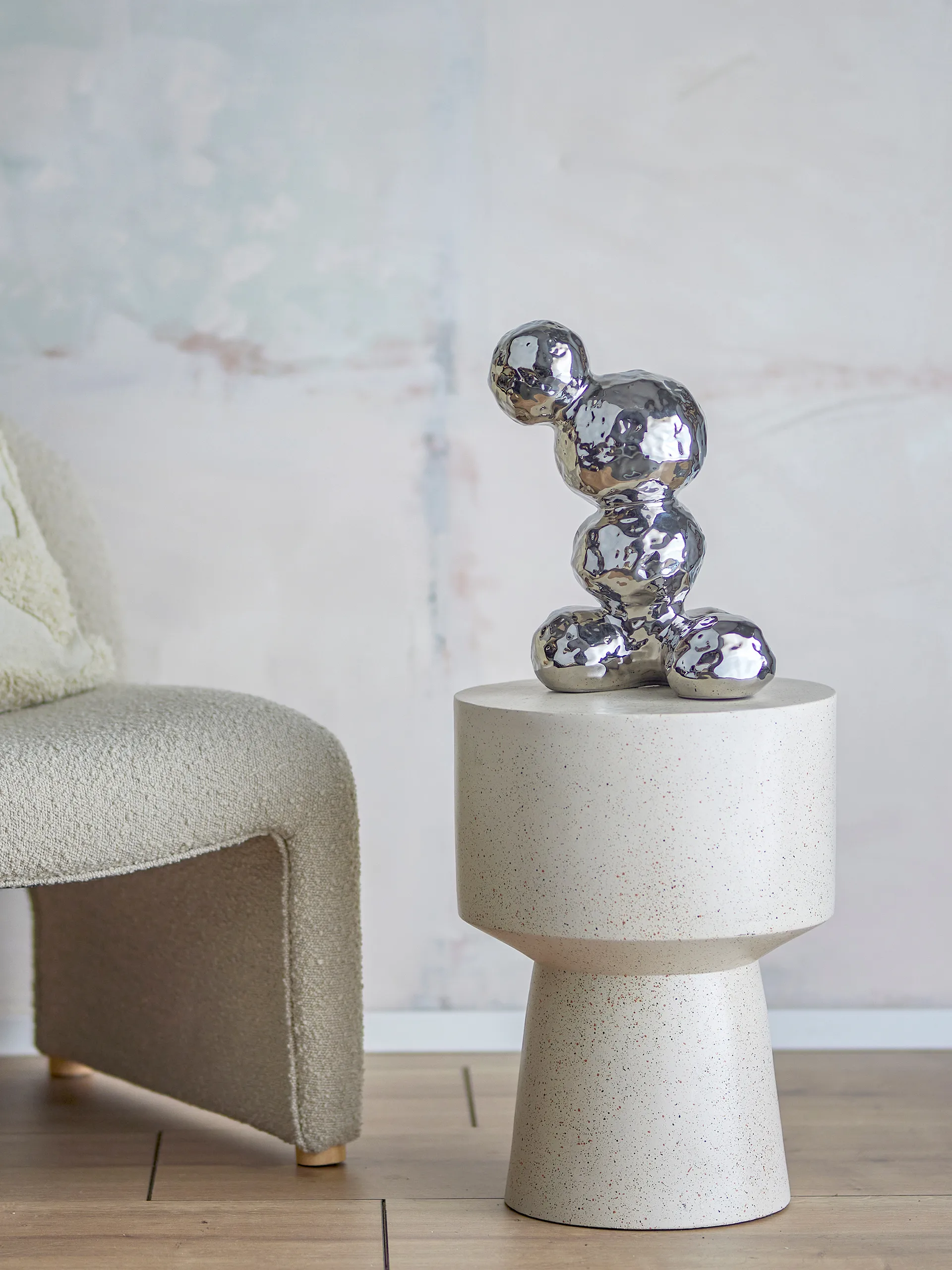 Scultura Bobby, Argento Bloomingville