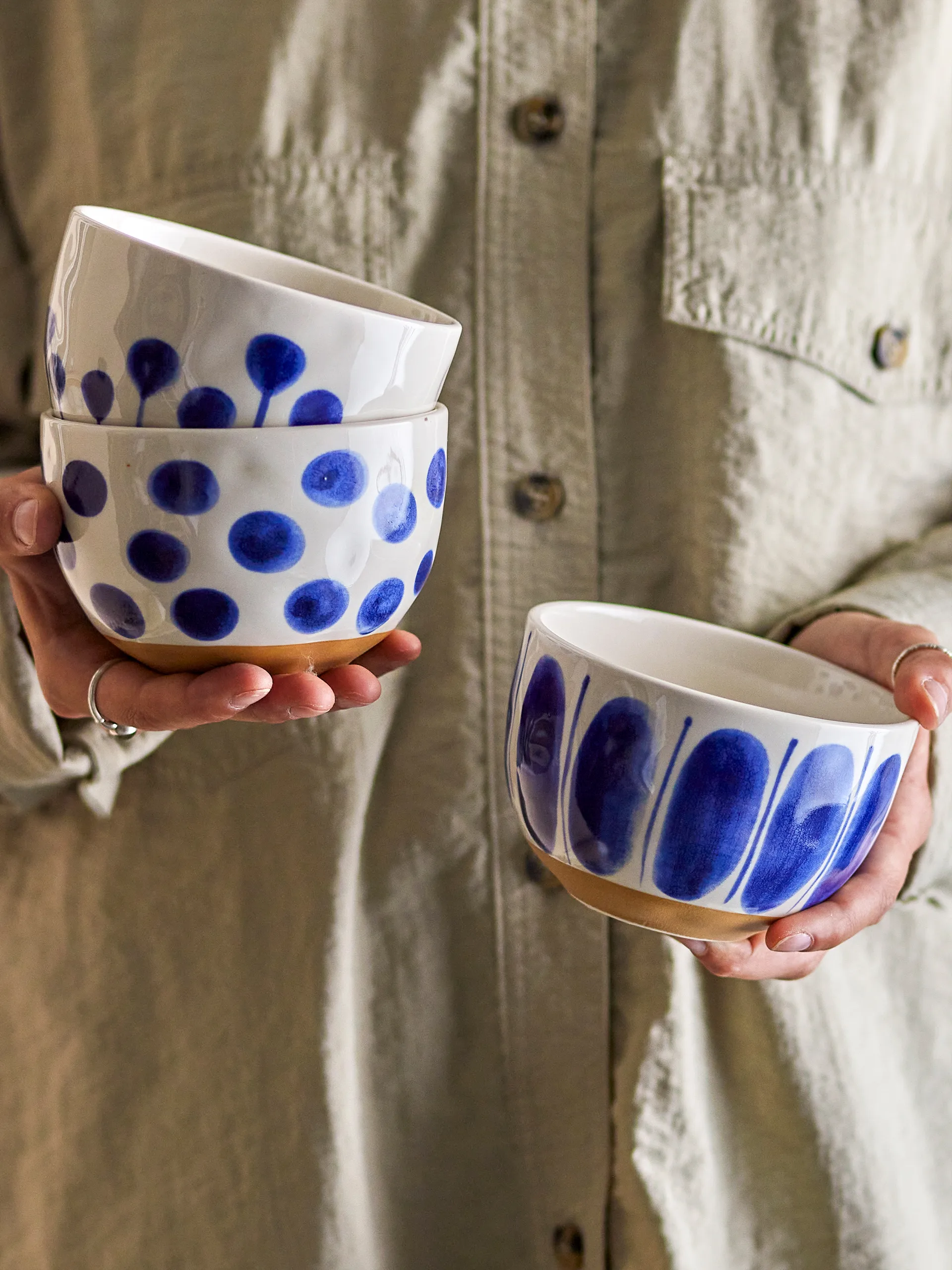 Set ciotole Linora 58 cl 3 pezzi, Blu Bloomingville