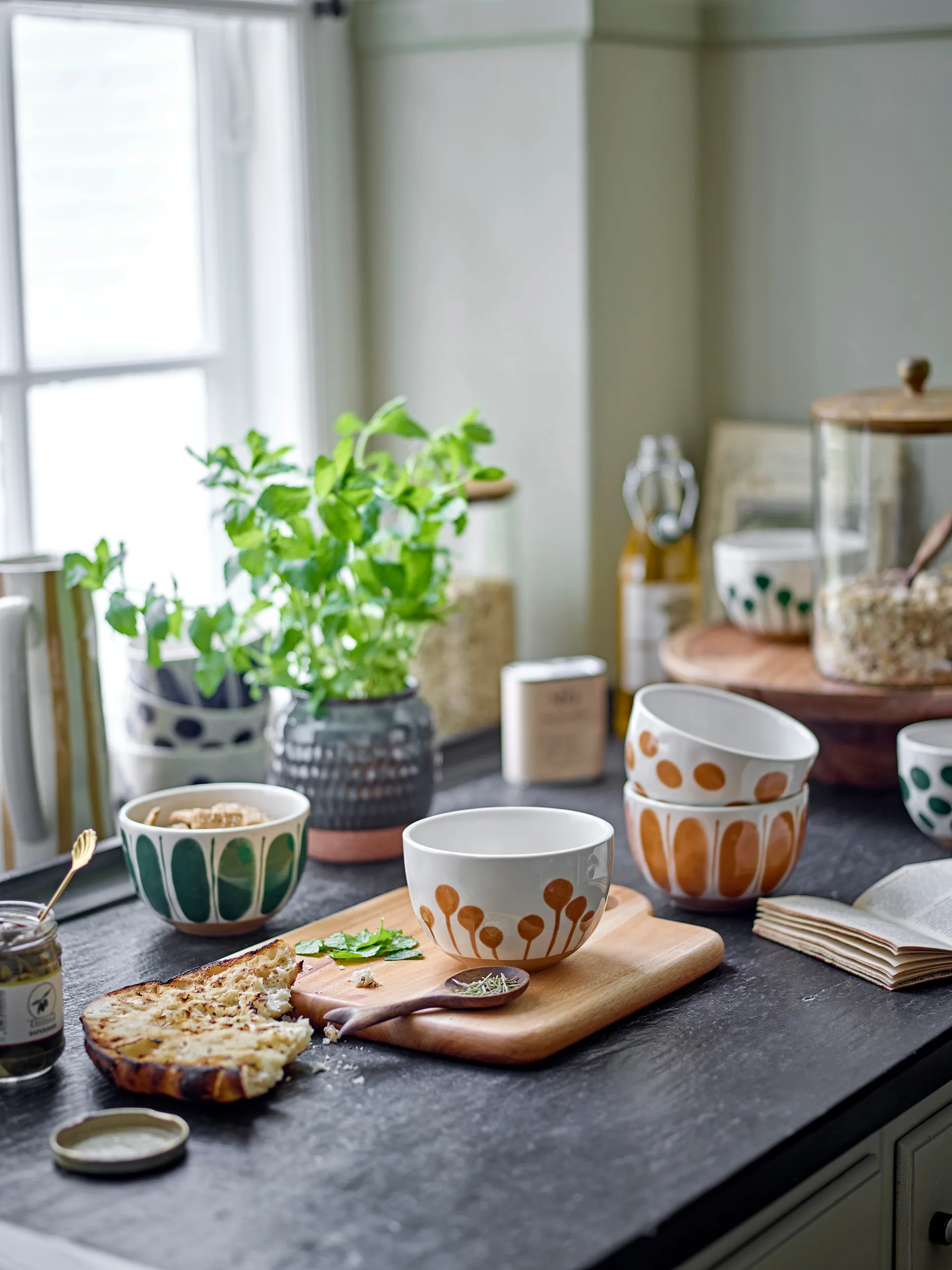 Set ciotole Linora 58 cl 3 pezzi, Verde Bloomingville