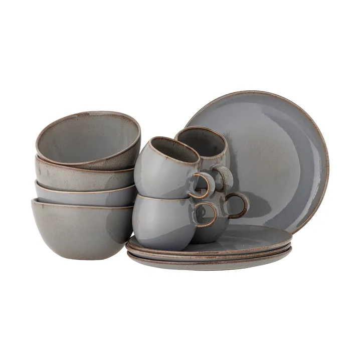 Set colazione Sandrine 12 pezzi - Grigio - Bloomingville