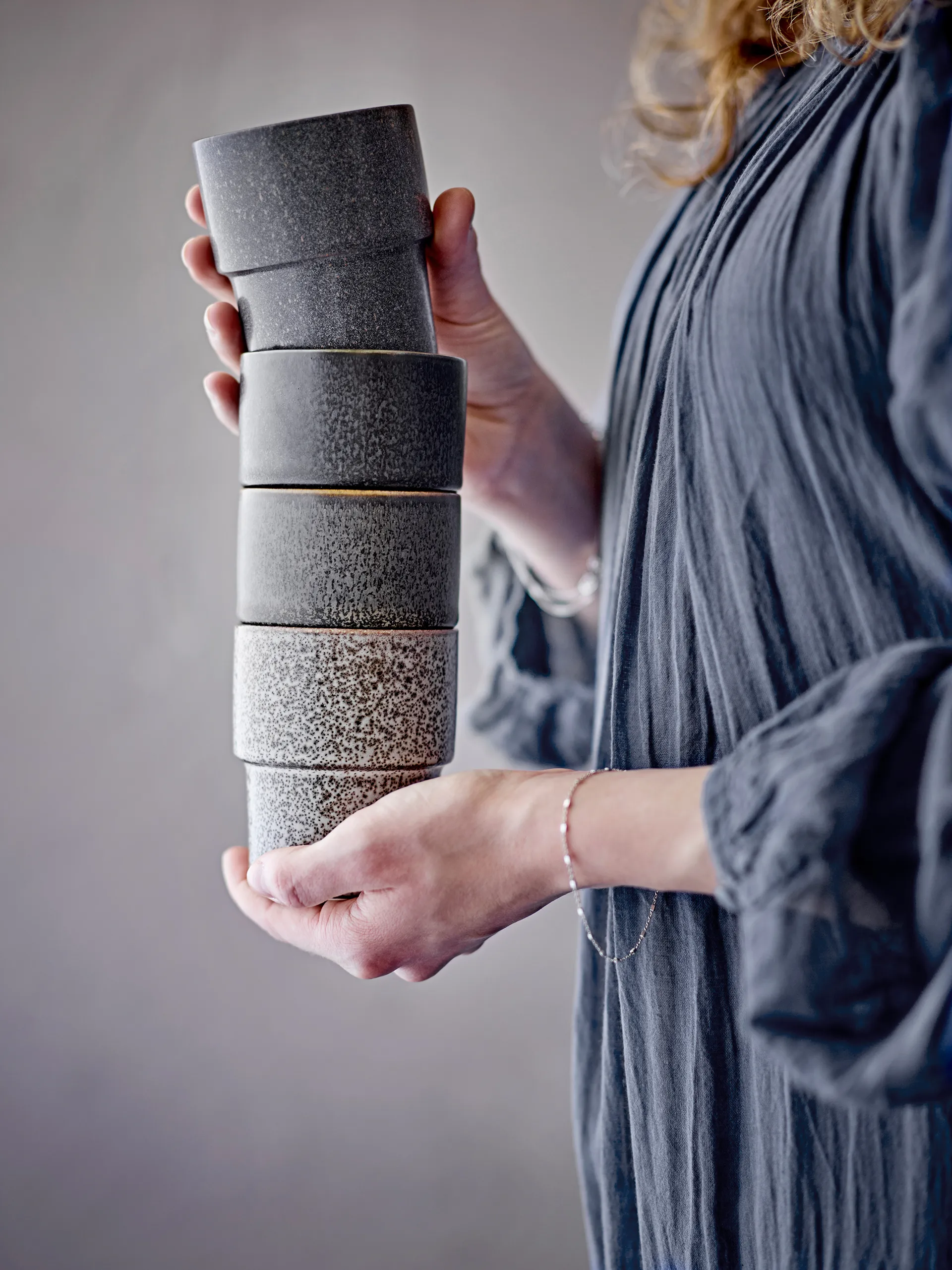 Set da 4 tazze Ewan, Marrone Bloomingville