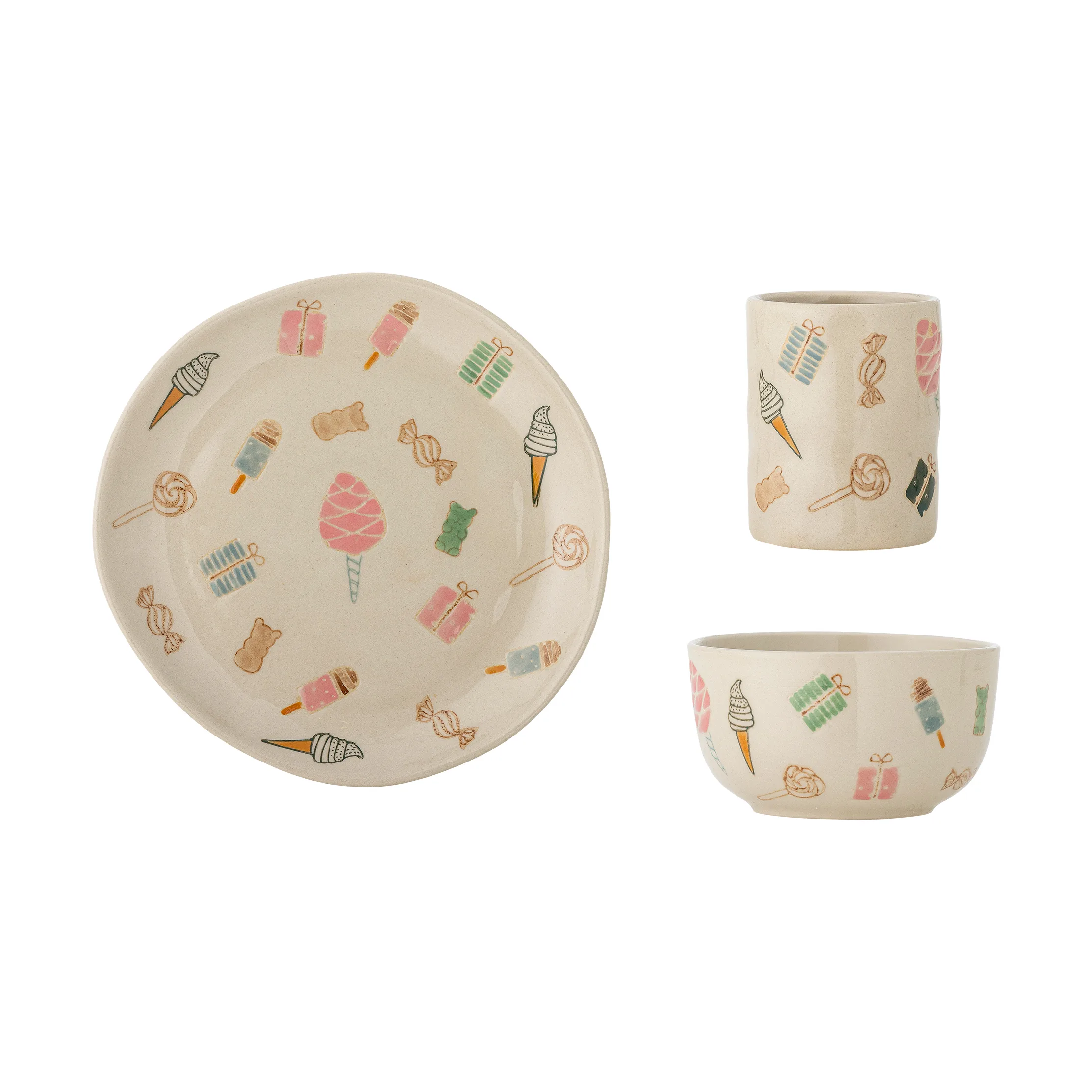 Bloomingville Piatto Bea, naturale, ceramica