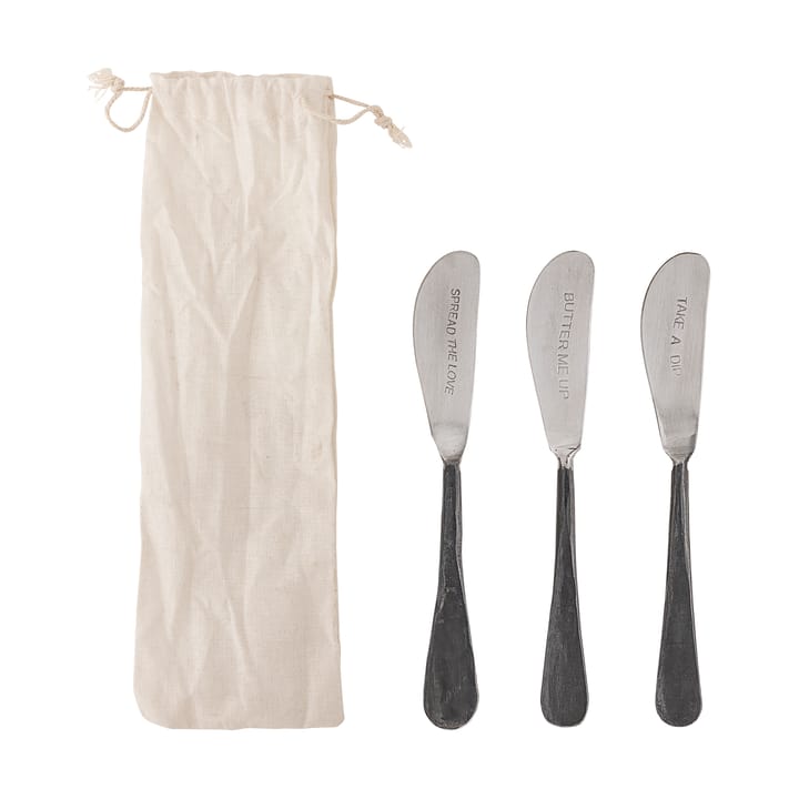 Set di 3 coltelli da burro Fabricio, Acciaio inossidabile Bloomingville