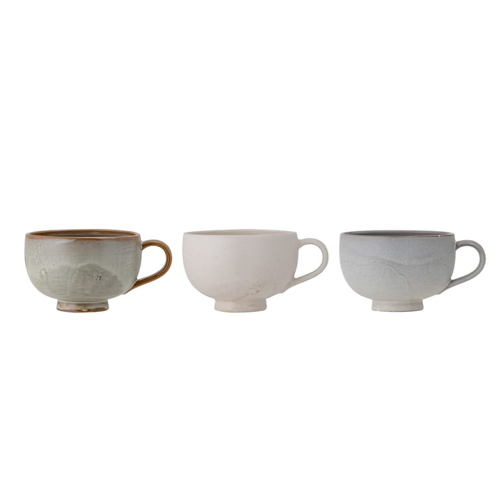 Set di 3 tazze Lila, Grigio Bloomingville