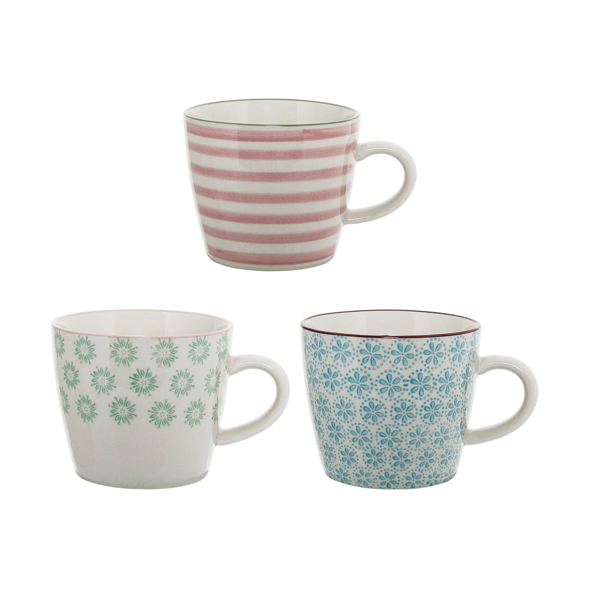 Set di 3 Tazze Patricia 30 cl Blu,  Bloomingville