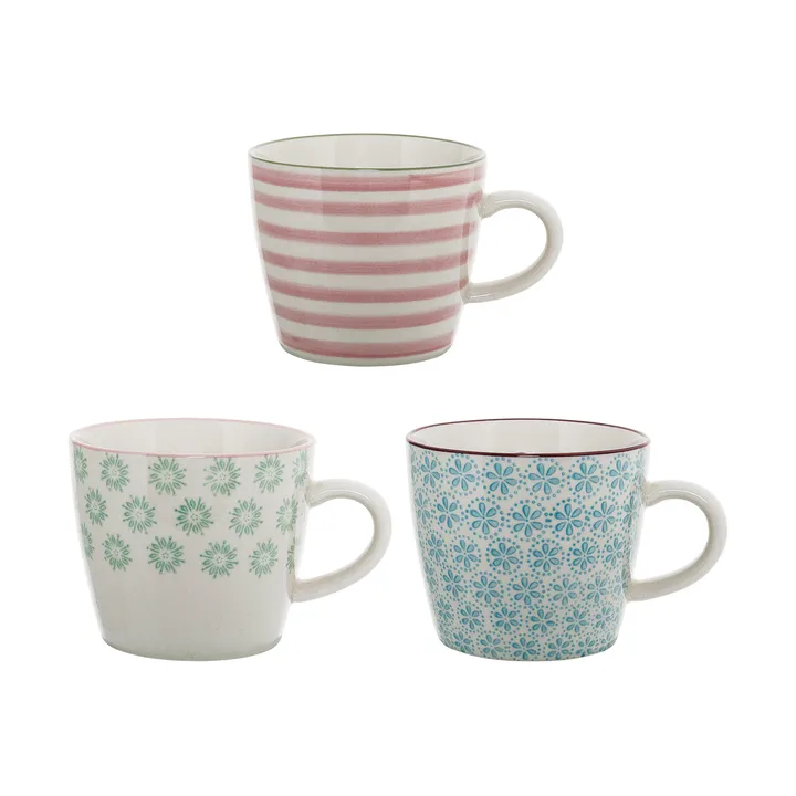 Set di 3 Tazze Patricia 30 cl Blu - Bloomingville
