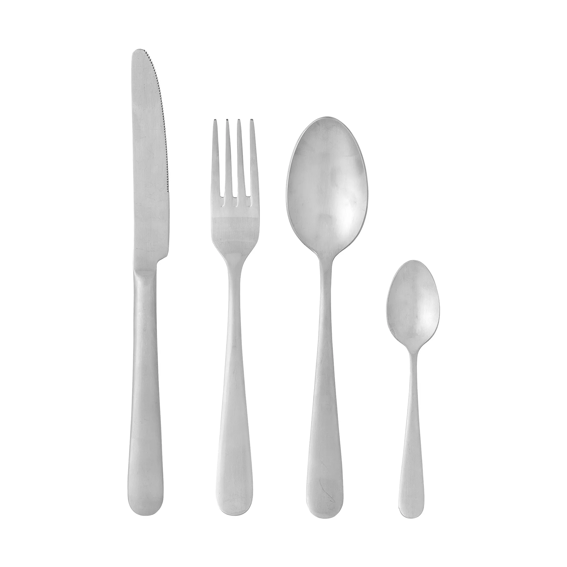 Set di 4 posate Karma, Acciaio inox opaco Bloomingville