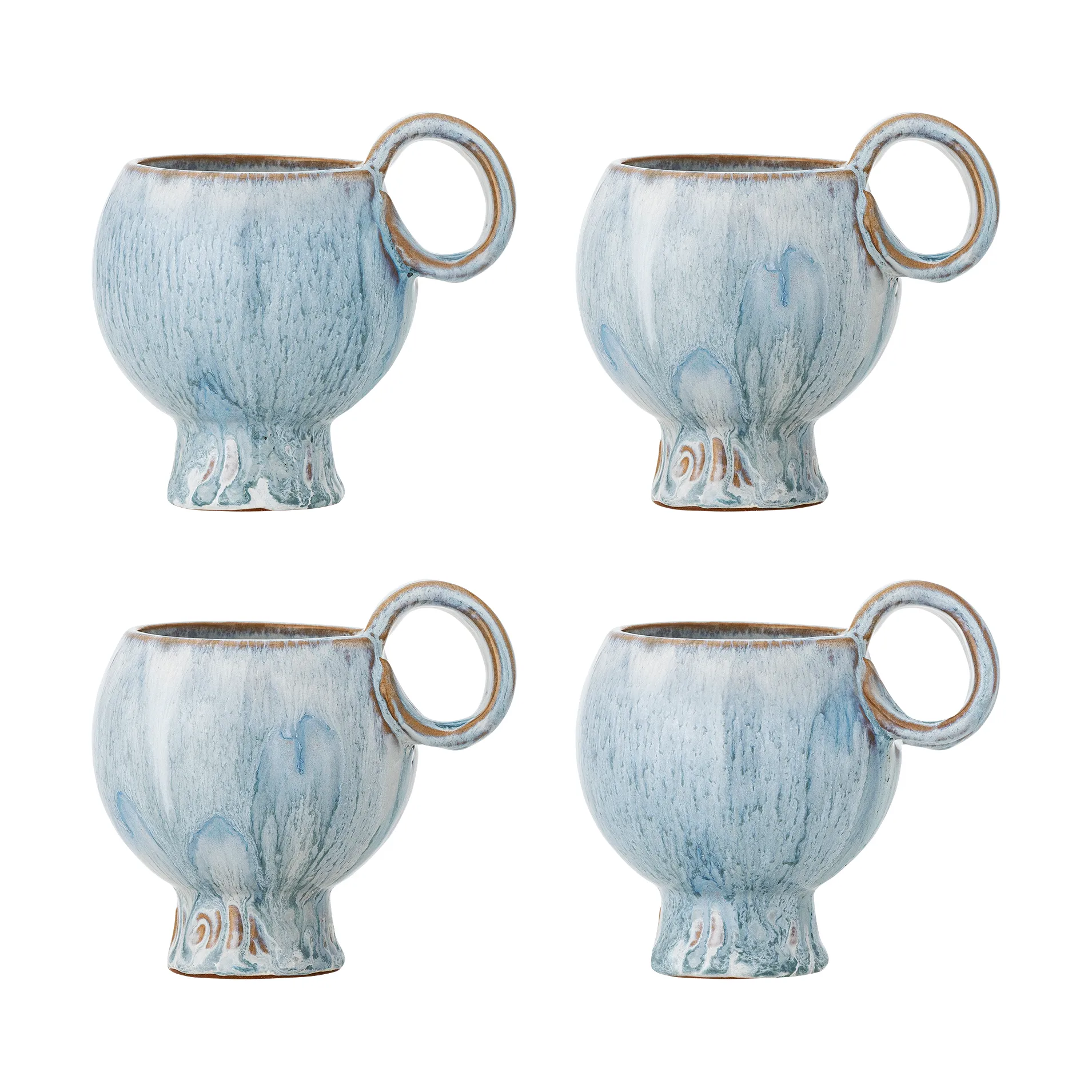 Set di 4 tazze Avonlea, Blu Bloomingville