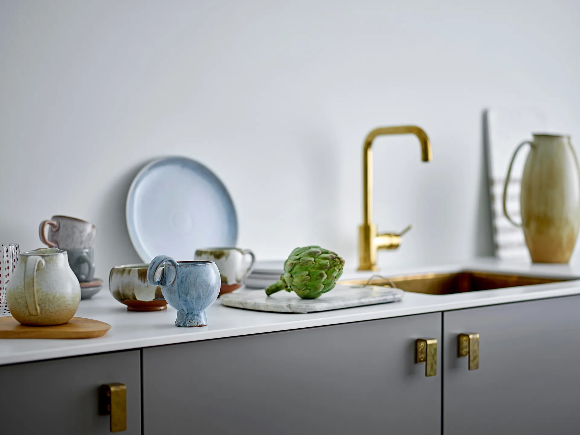 Set di 4 tazze Avonlea, Blu Bloomingville