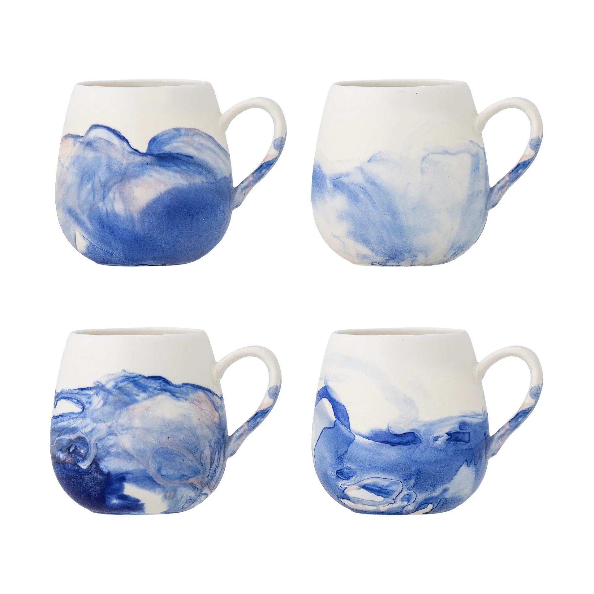 Set di 4 tazze Lyre, Blu Bloomingville