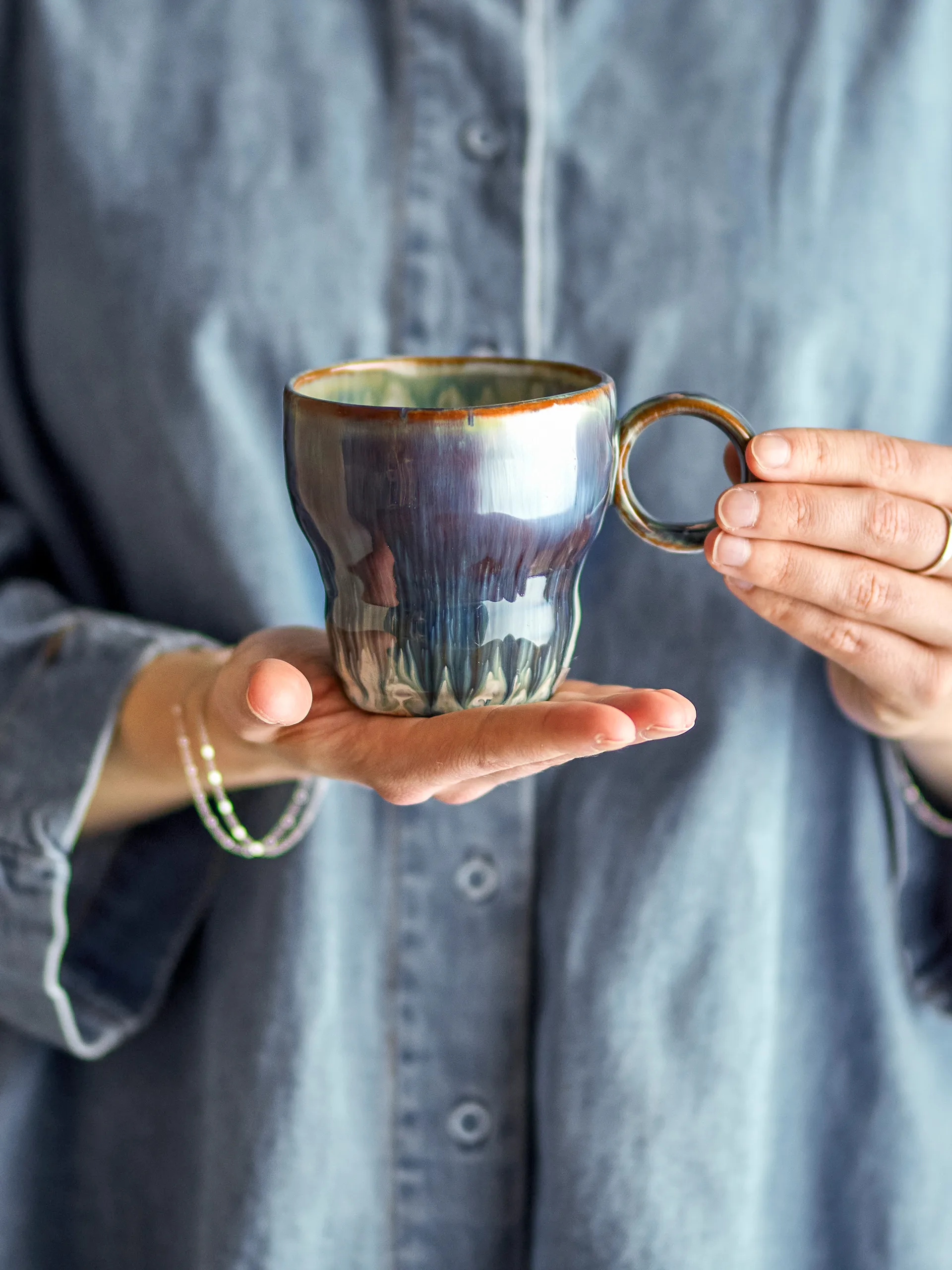 Set di 4 tazze Nigel , Blu Bloomingville