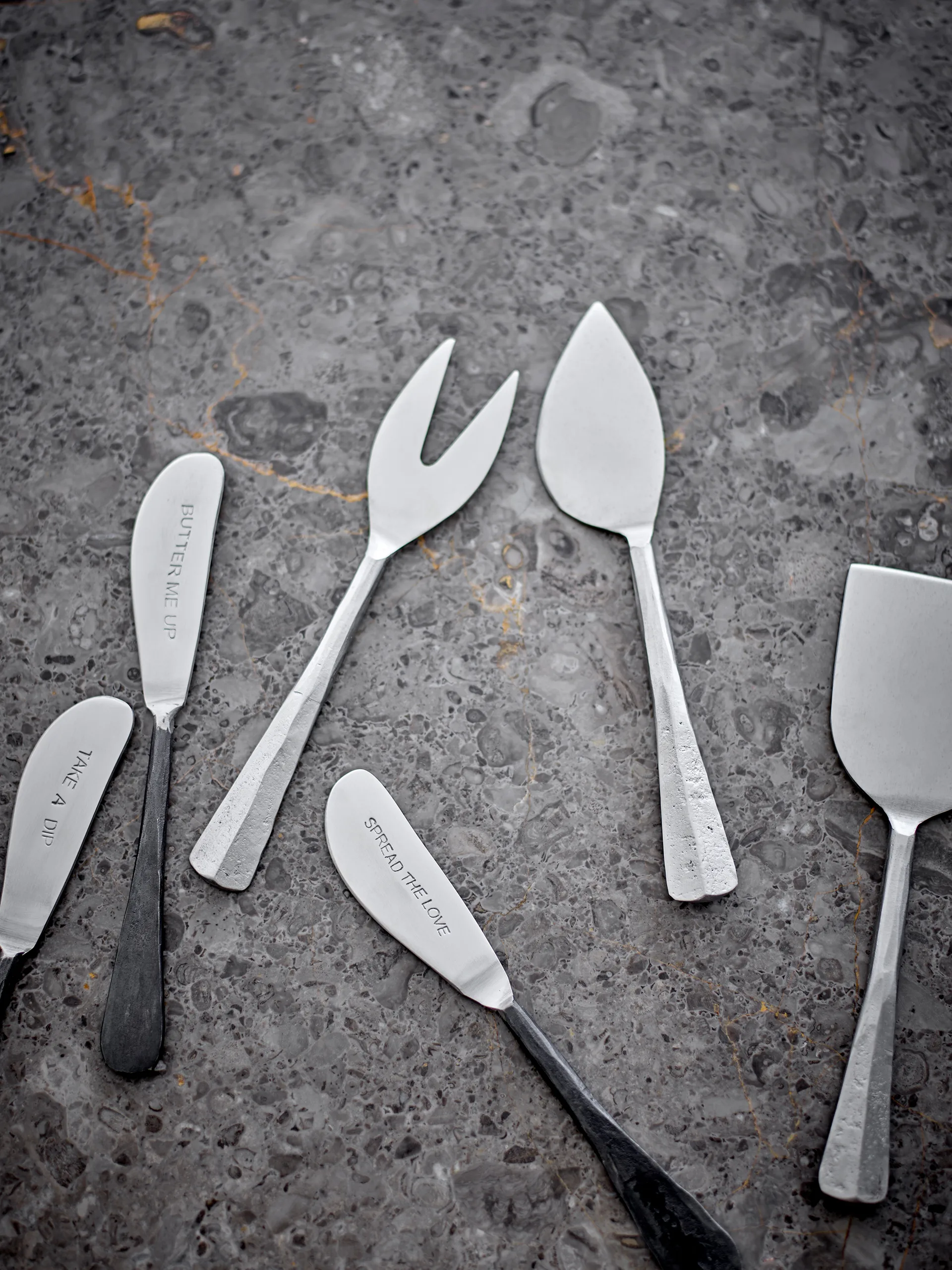Set di coltelli da formaggio Kinnie 3 pezzi, Acciaio inossidabile Bloomingville