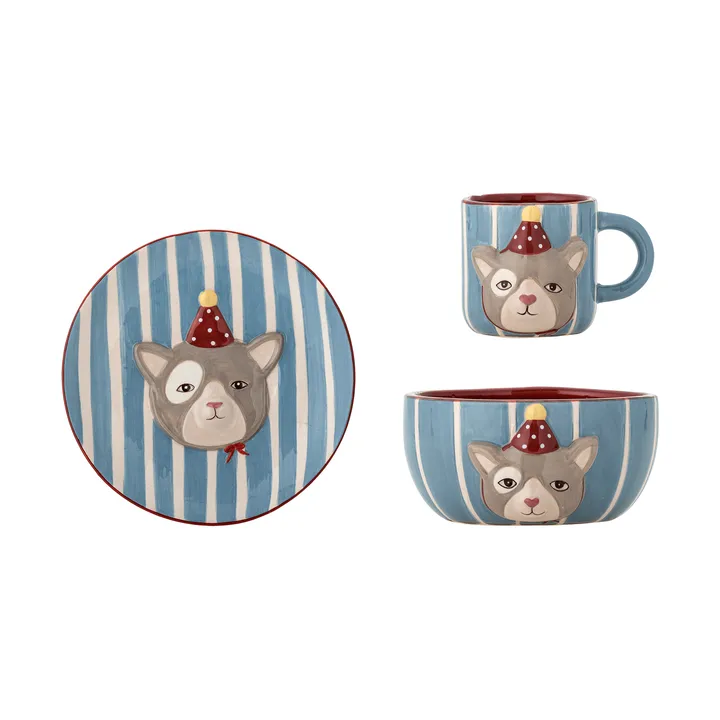 Set di servizio Party - Gatto, 3 pezzi - Bloomingville