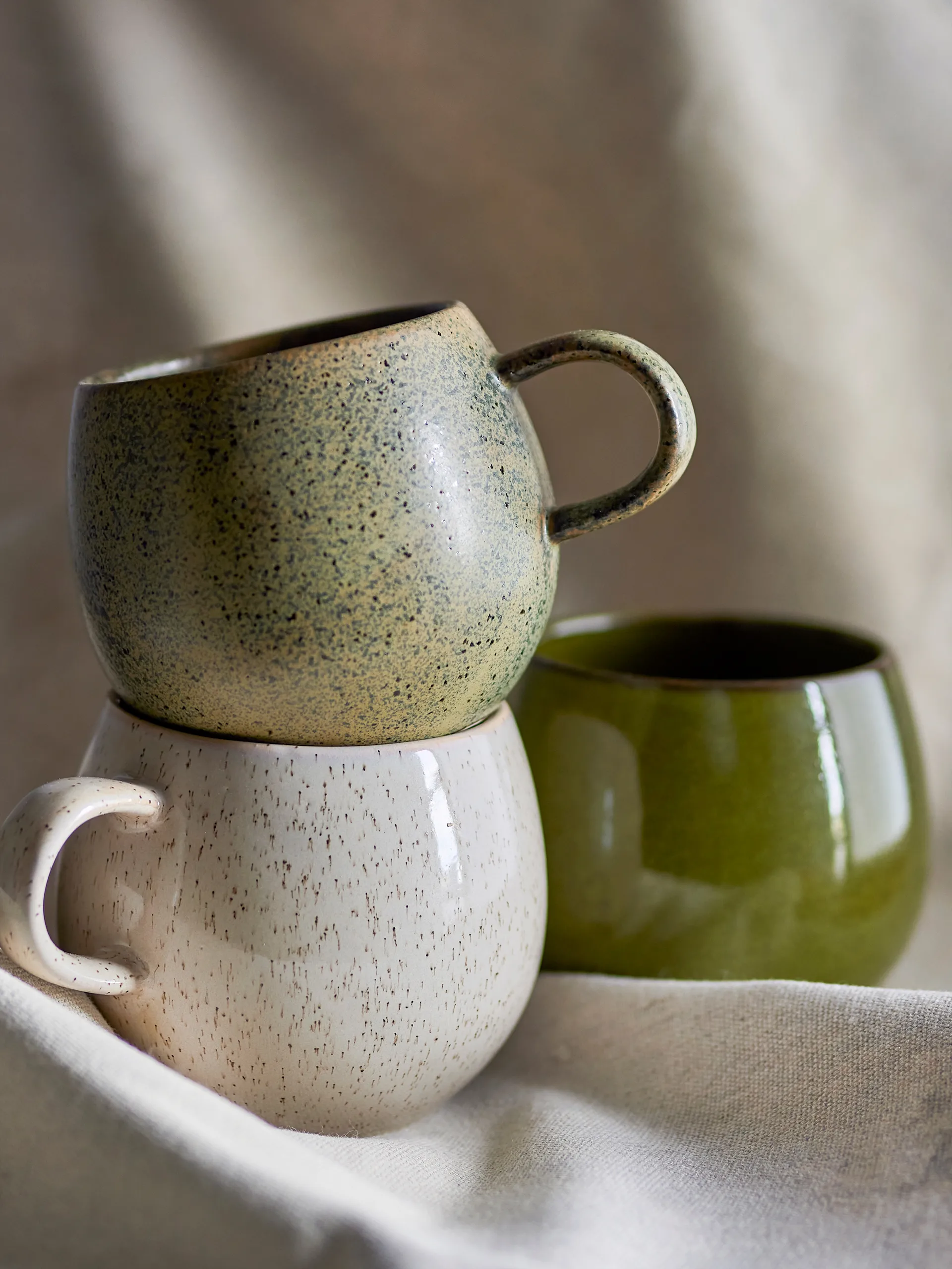 Set di tazze Addison 3 pezzi, Verde Bloomingville