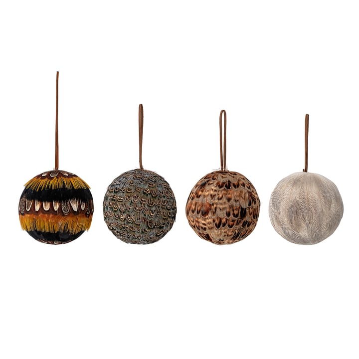 Sfera di Natale Misba Ø 9 cm, 4 pezzi - Multicolore - Bloomingville