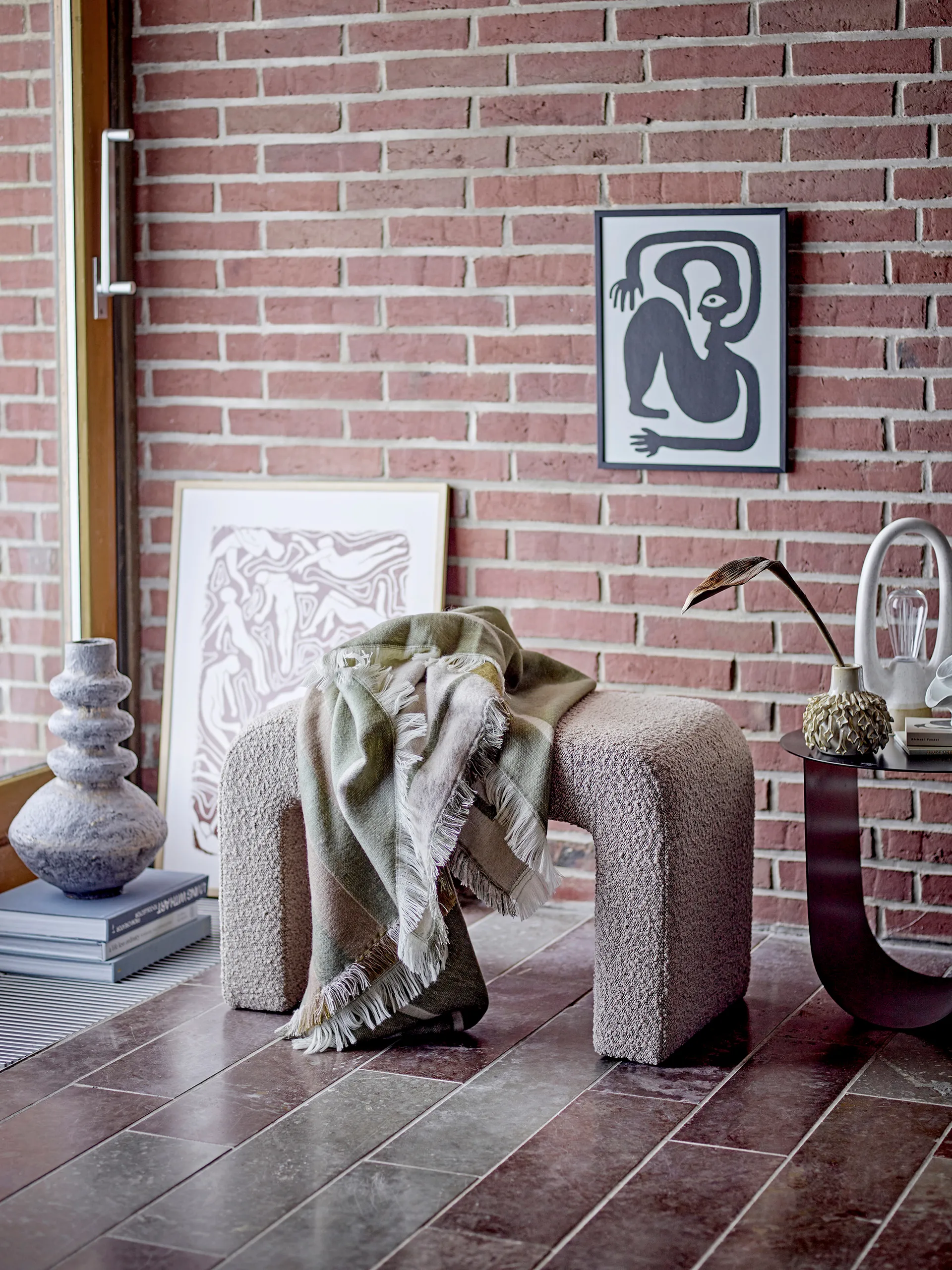 Sgabello Bobbie 70x40x45 cm, Colore naturale Bloomingville