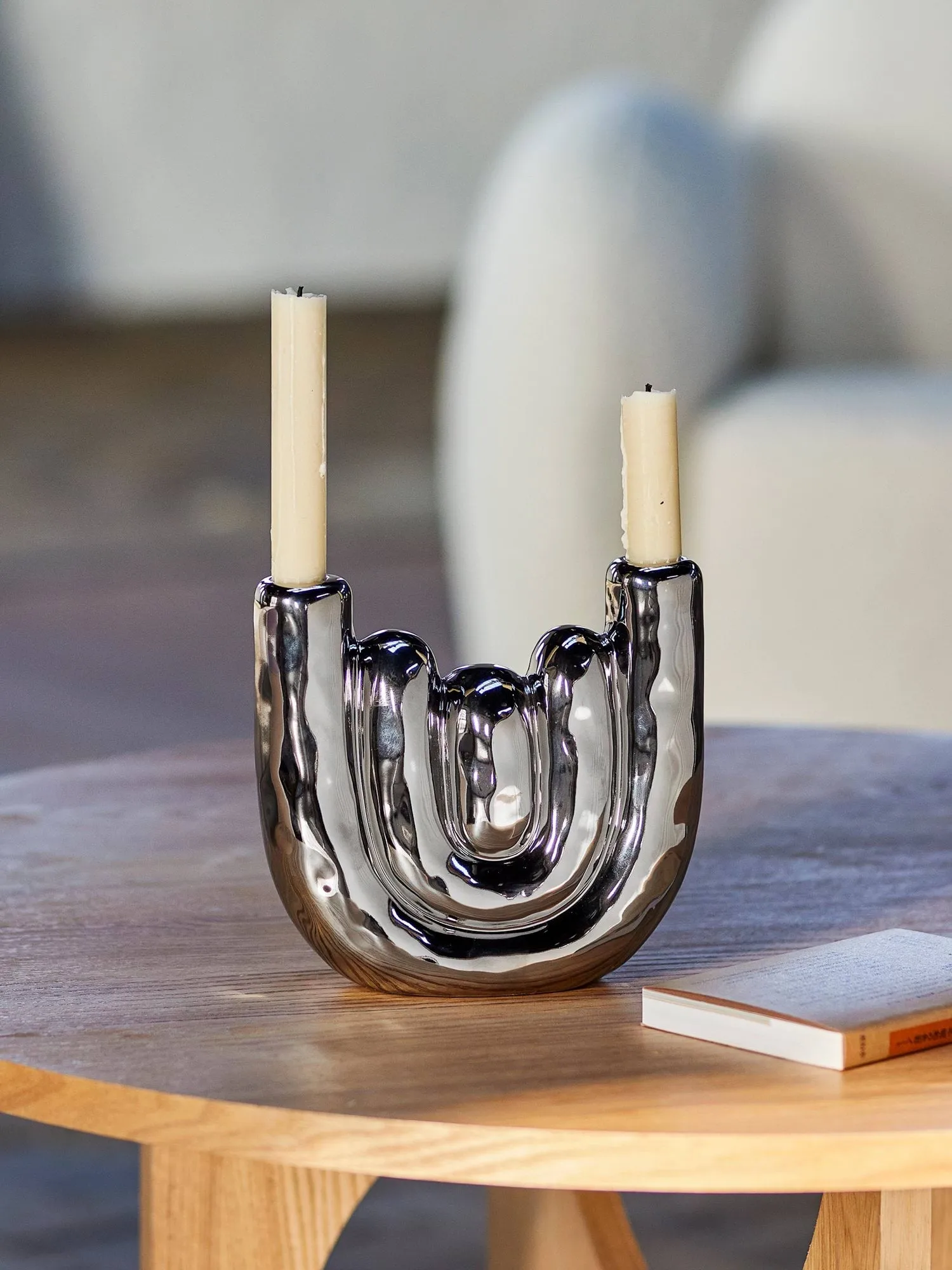 Shine portacandele, Argento, 18,5x17,5 cm Bloomingville