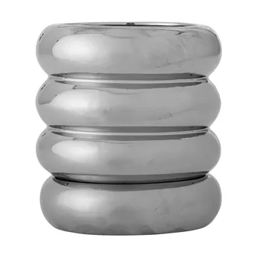 Shine vaso con sottovaso - Argento, 16x18 cm - Bloomingville