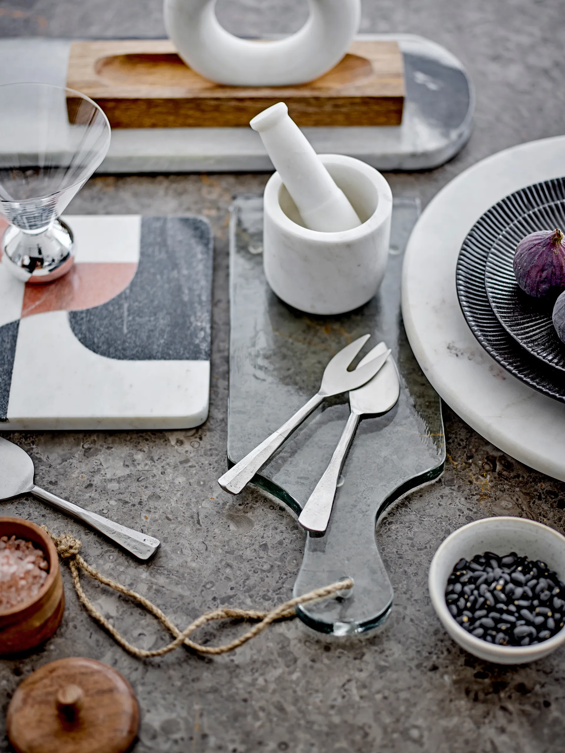 Tagliere Johni 14,5x38,5 cm, Trasparente Bloomingville