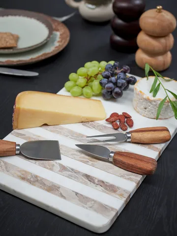 Tagliere Novelle marmo 38x22,5 cm - Bianco - Bloomingville