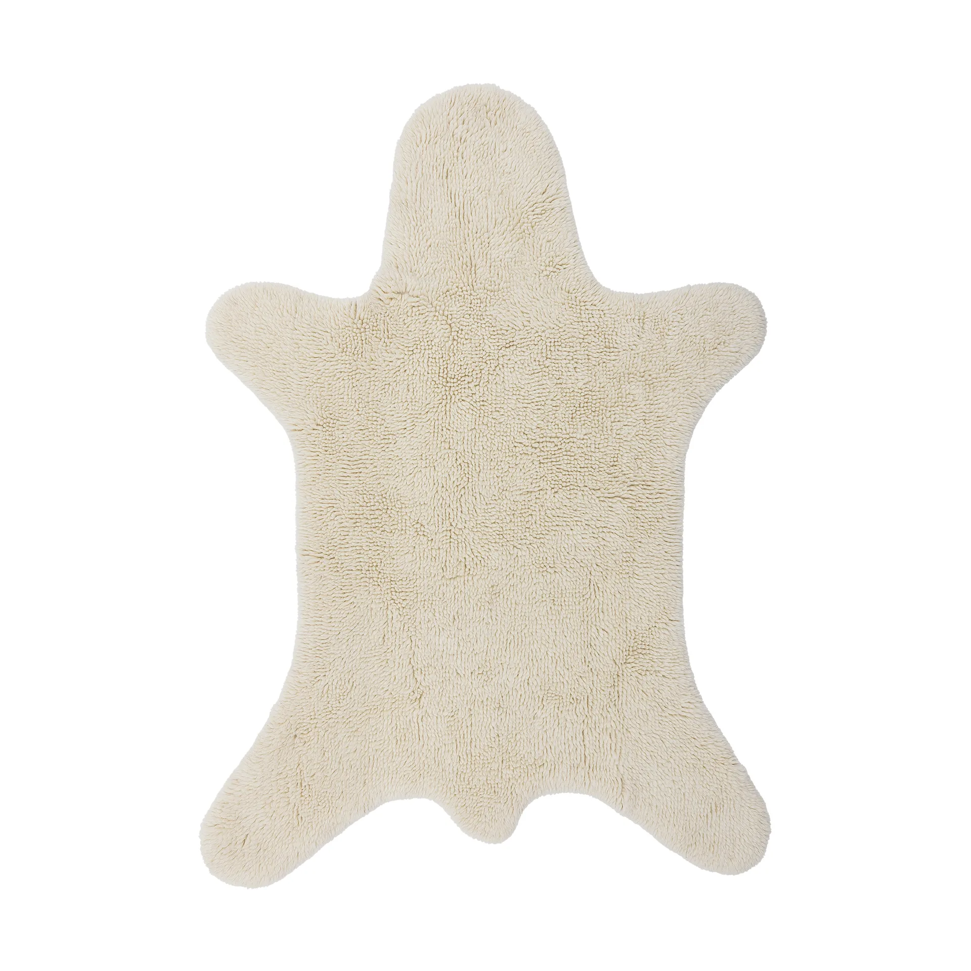 Tappeto Bear lana 200x140 cm, Bianco Bloomingville