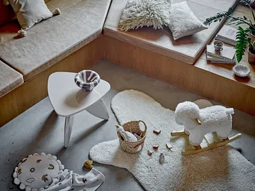 Tappeto Bear lana 200x140 cm - Bianco - Bloomingville