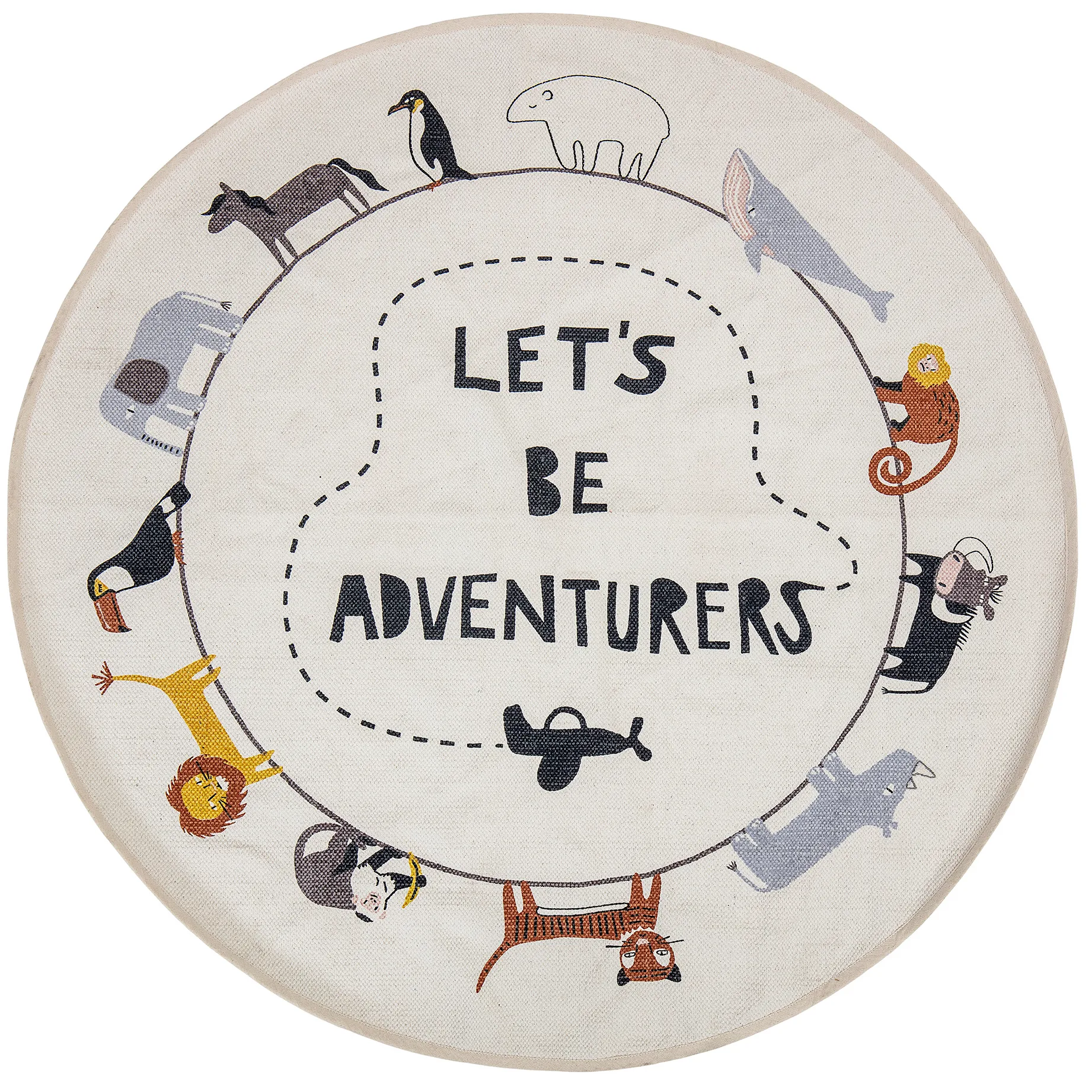 Tappeto Bloomingville Ø 130 cm, Multicolore Bloomingville