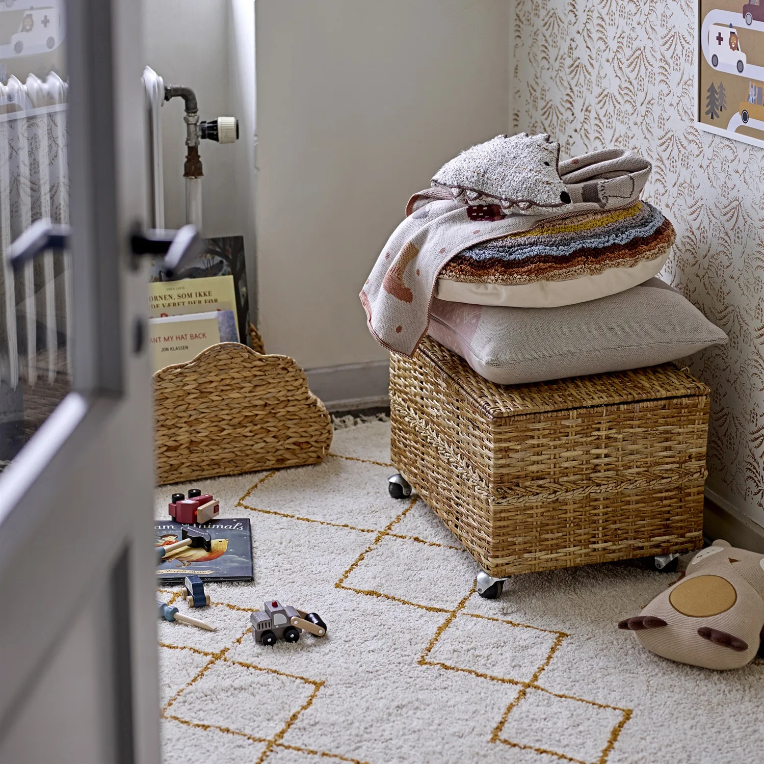 Tappeto Bloomingville in cotone 140x200 cm, Giallo Bloomingville