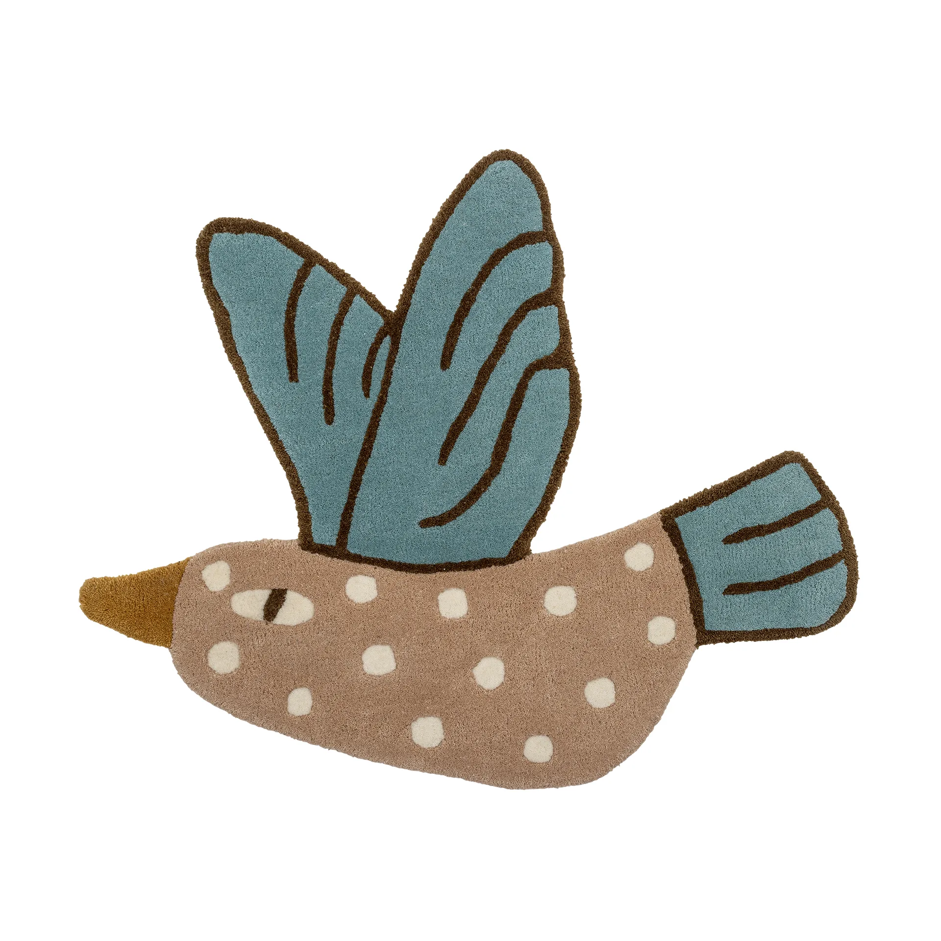 Tappeto Blue Jay 70x84 cm, Blu-marrone Bloomingville